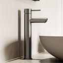 Luxe Monobloc Brushed Stainless Basin Tall Basin Mixer Tap