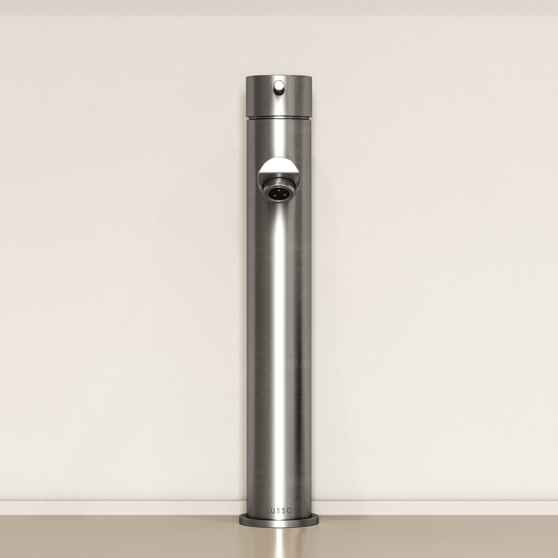 Luxe Monobloc Brushed Stainless Basin Tall Basin Mixer Tap