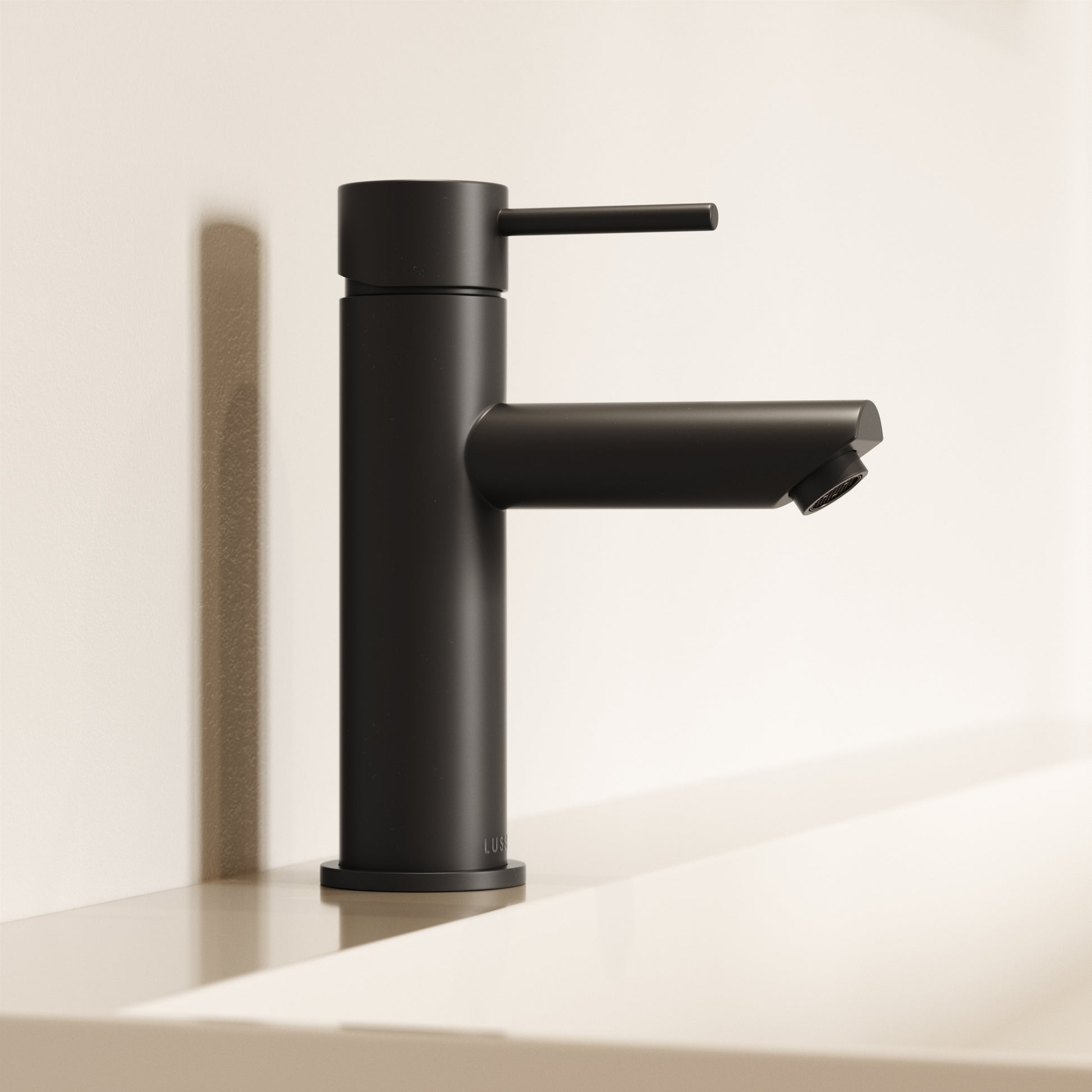 Luxe Monobloc Matte Black Basin Mixer Tap