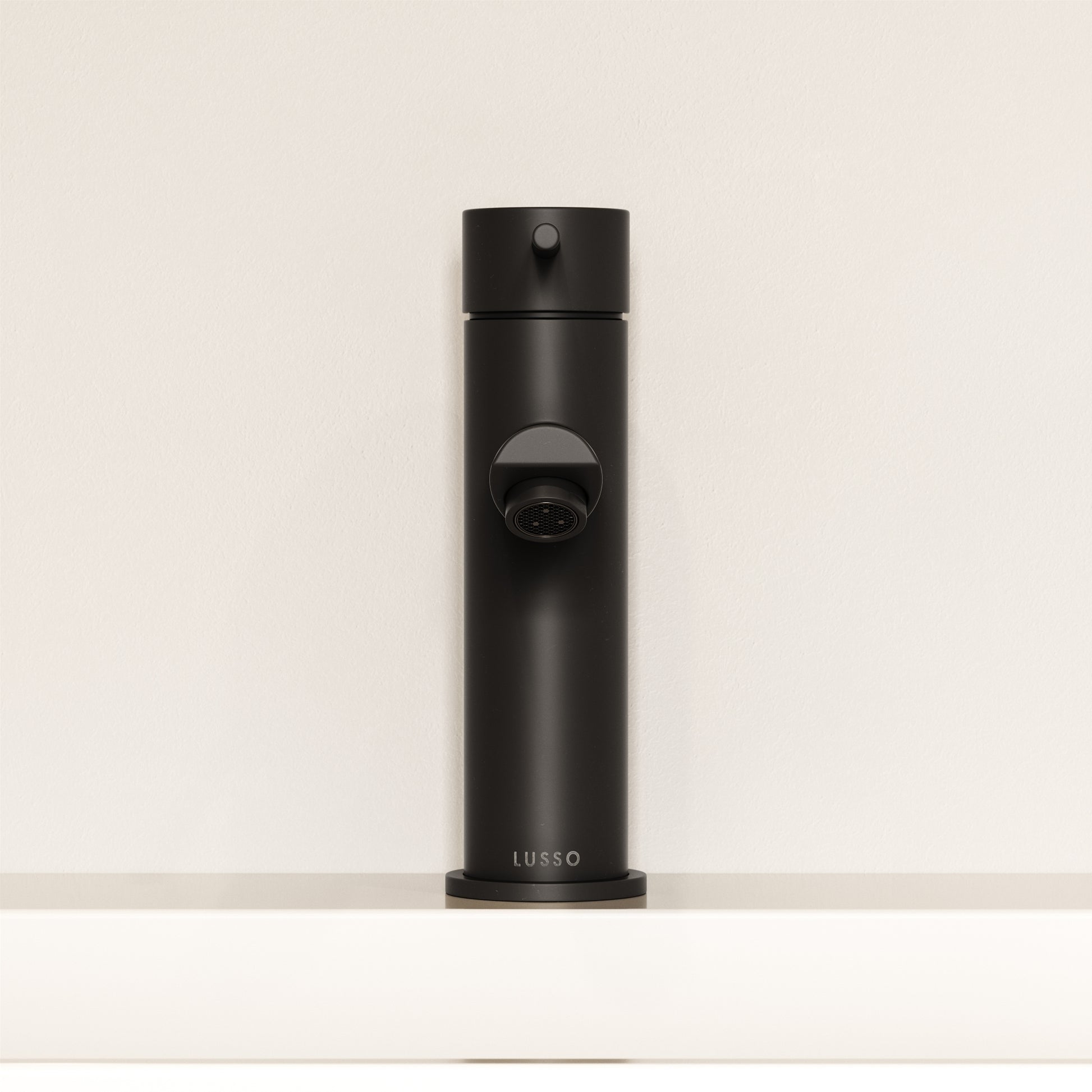 Luxe Monobloc Matte Black Basin Mixer Tap