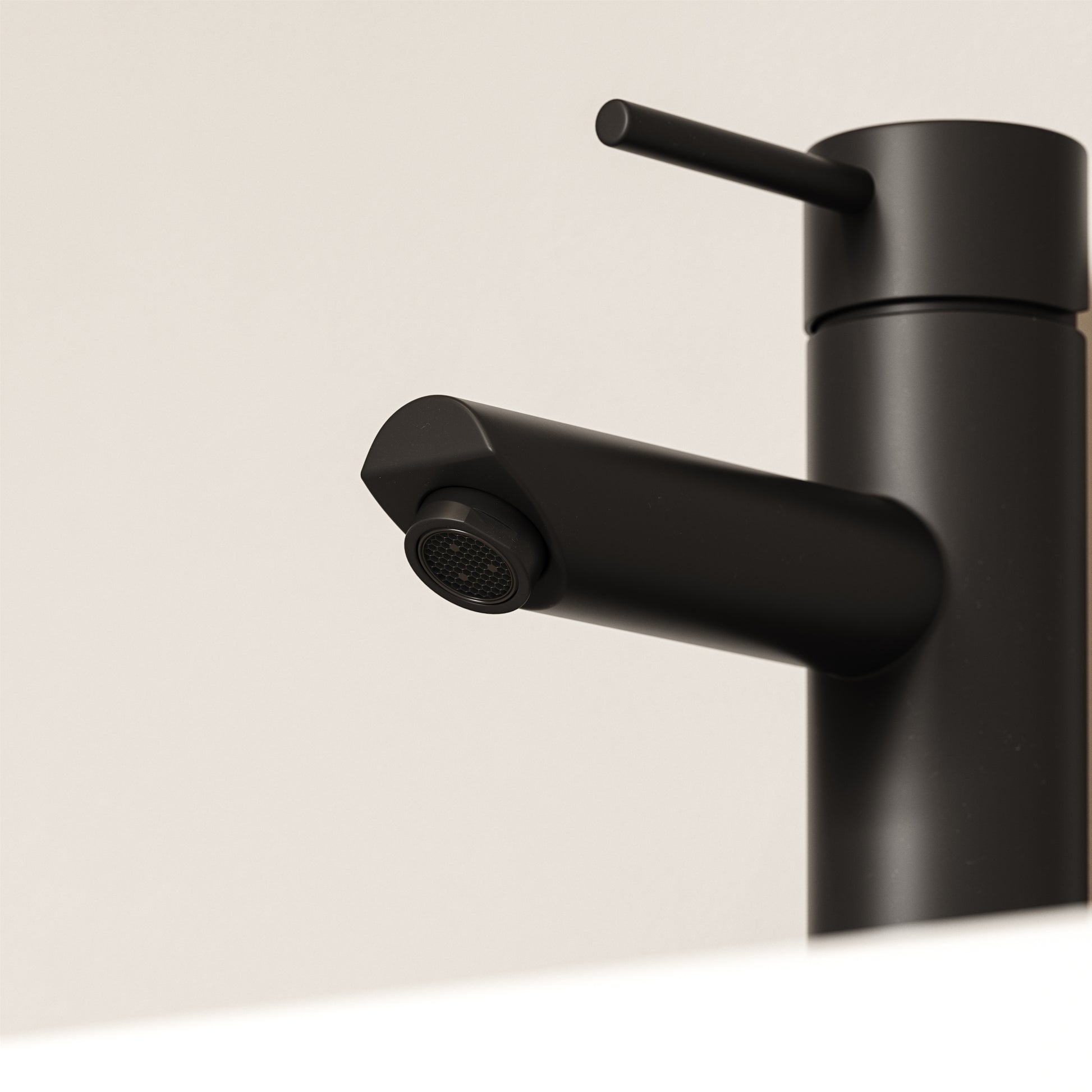 Luxe Monobloc Matte Black Basin Mixer Tap