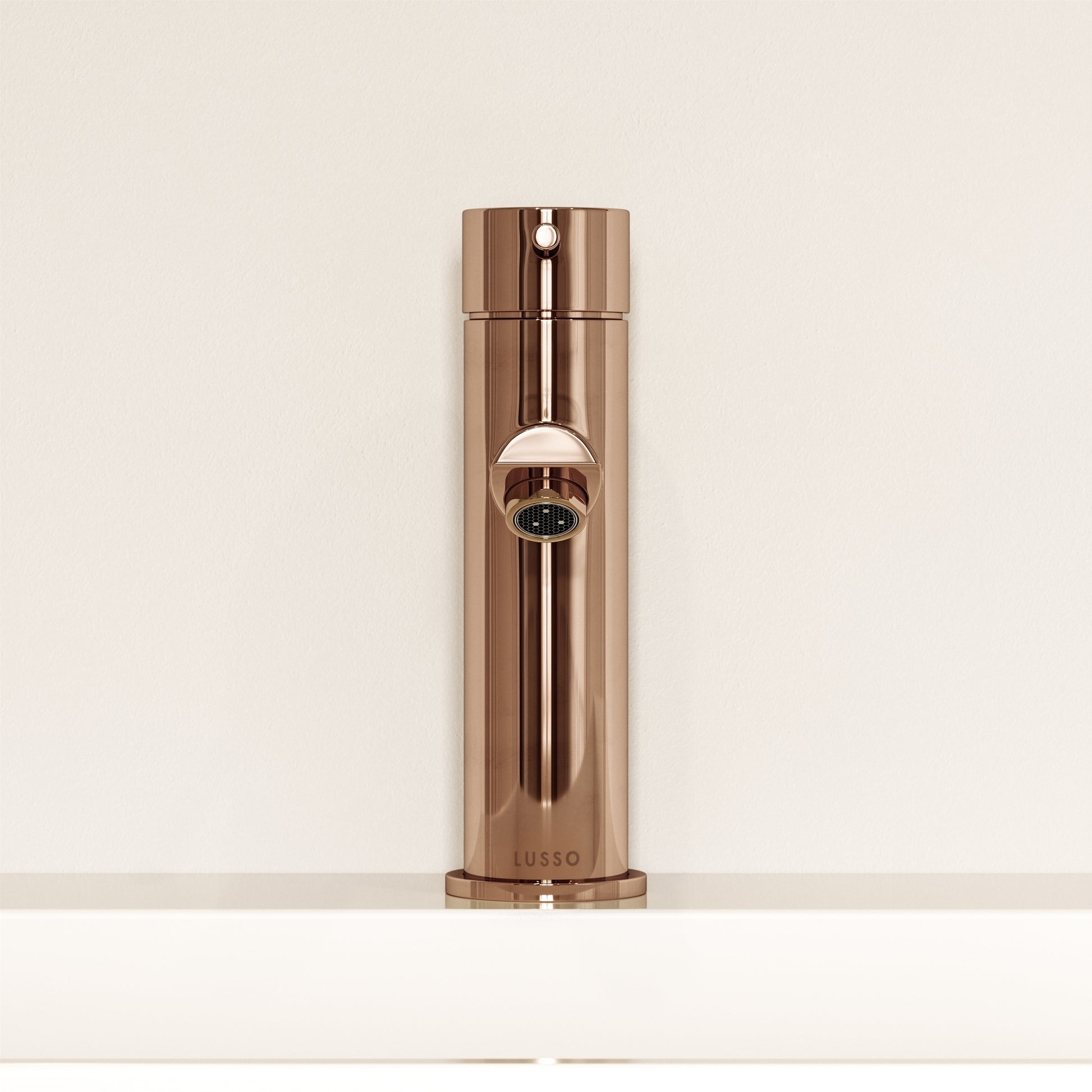 Luxe Monobloc Rose Gold Basin Mixer Tap