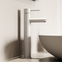 Luxe Monobloc Silk Matte White Basin Tall Mixer Tap