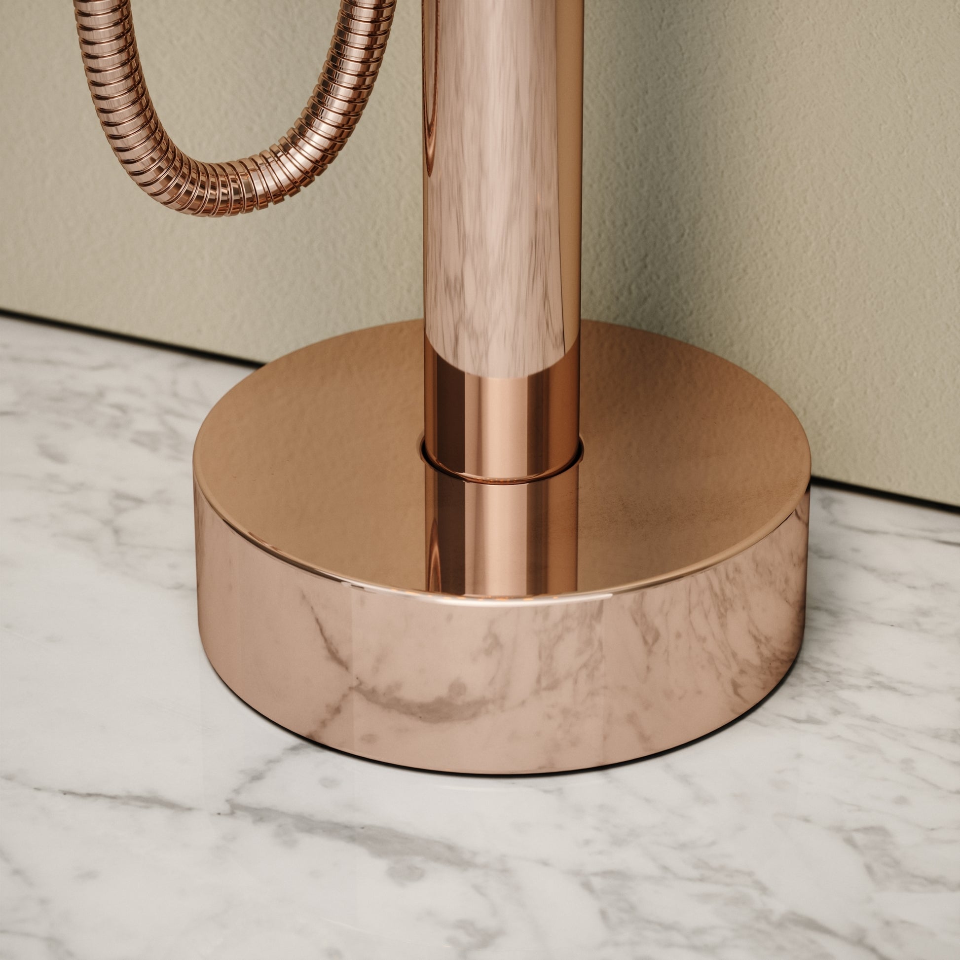Luxe Rose Gold Floorstanding Bath Shower Mixer Tap
