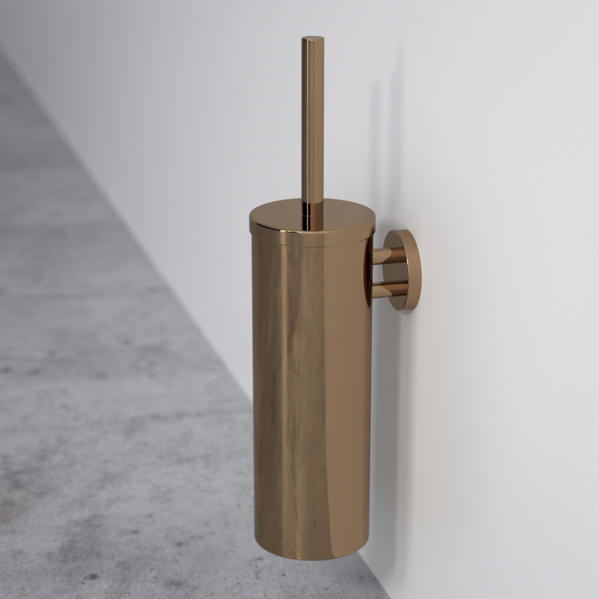 Luxe Rose Gold Wall Mounted Toilet Brush