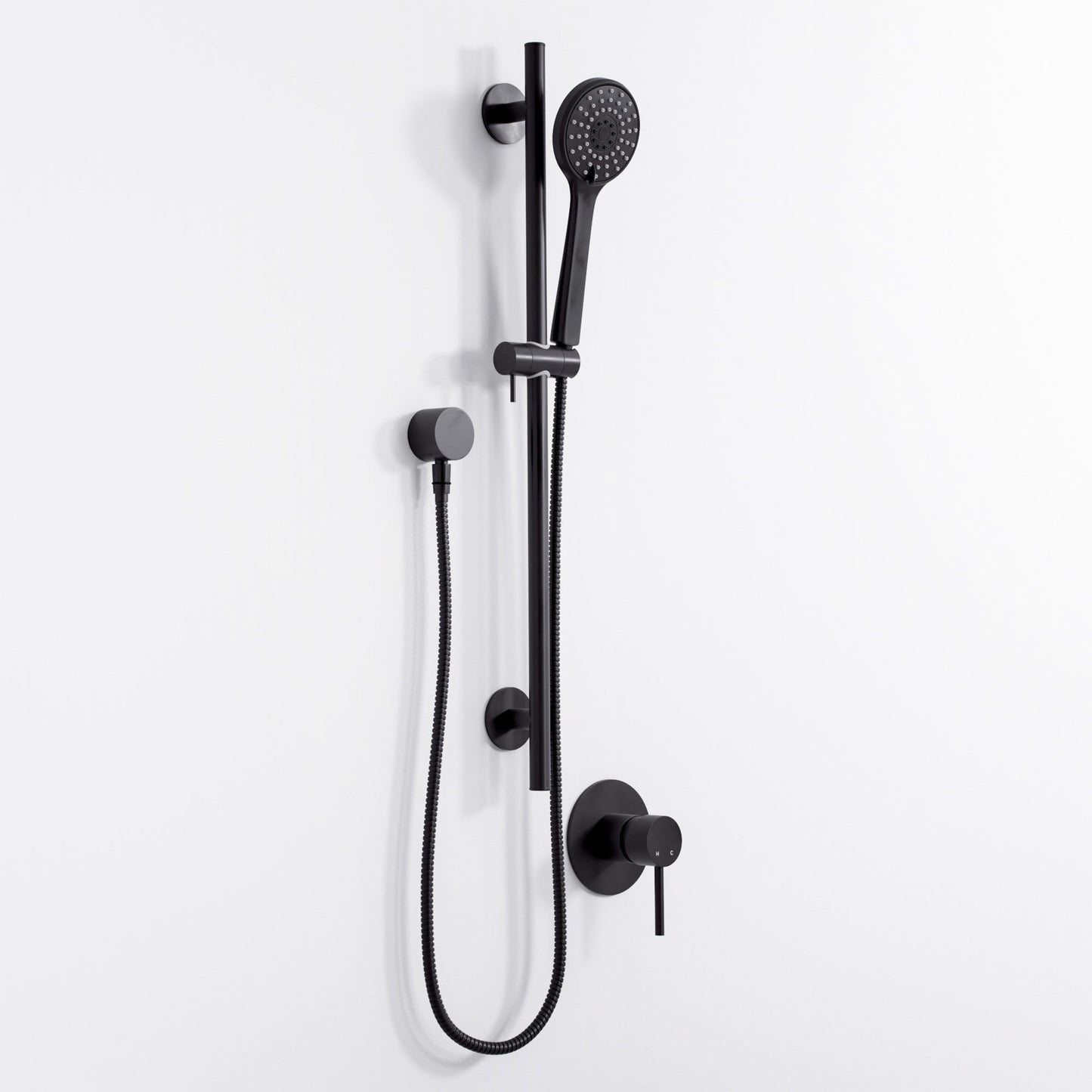 Luxe Shower & Riser Kit Matte Black