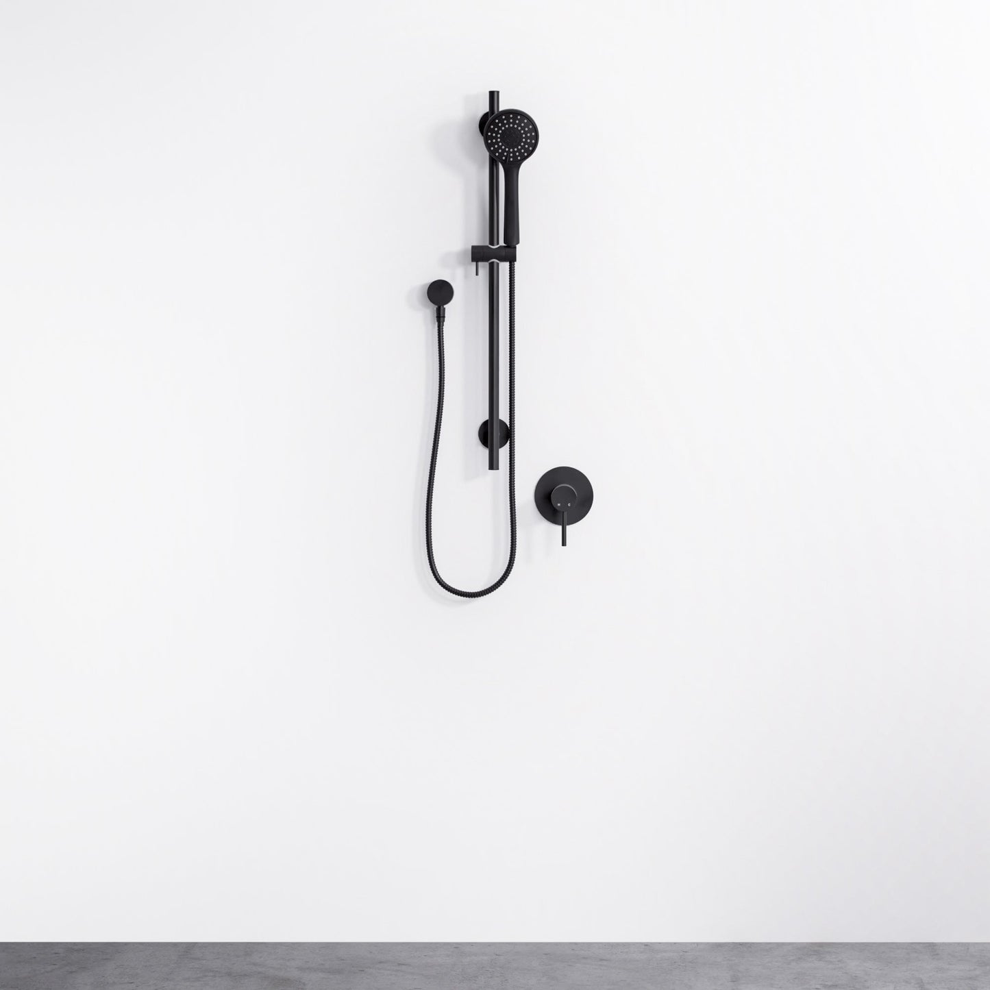 Luxe Shower & Riser Kit Matte Black