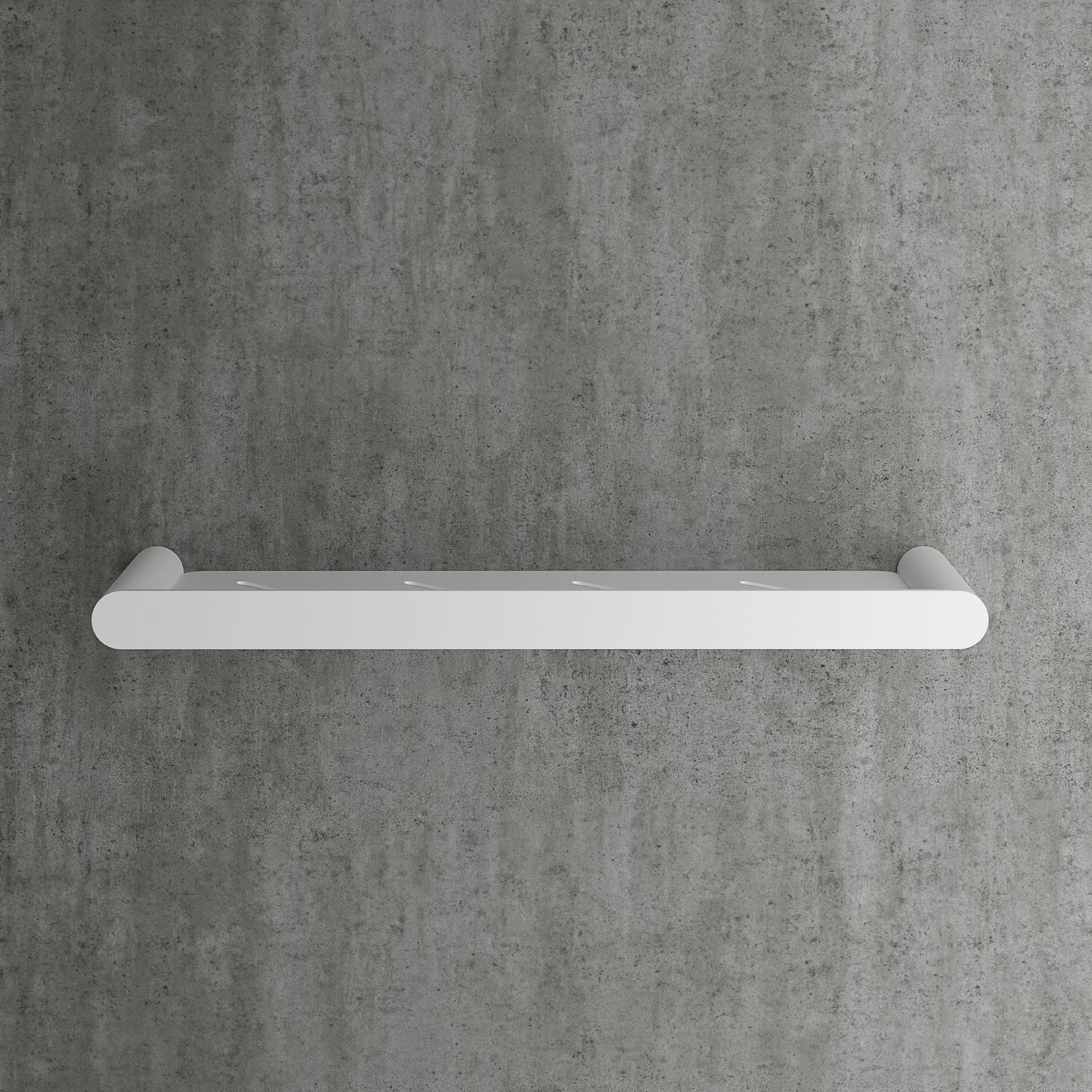 Luxe Silk Matte White Bathroom Shower Storage Shelf