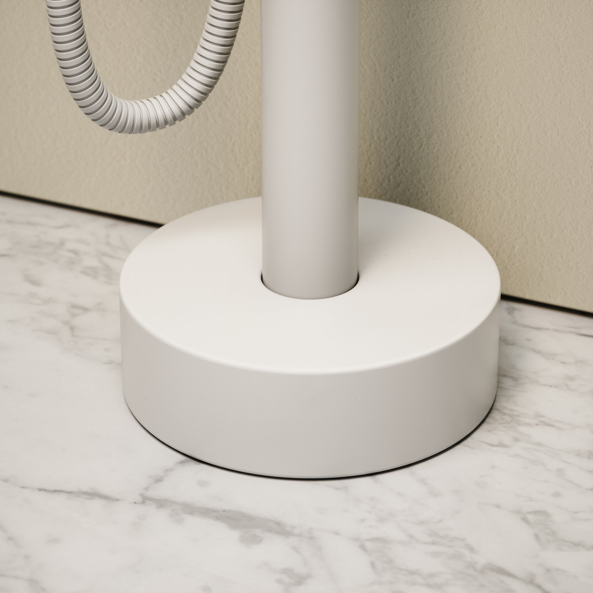 Luxe Silk Matte White Floorstanding Bath Shower Mixer Tap