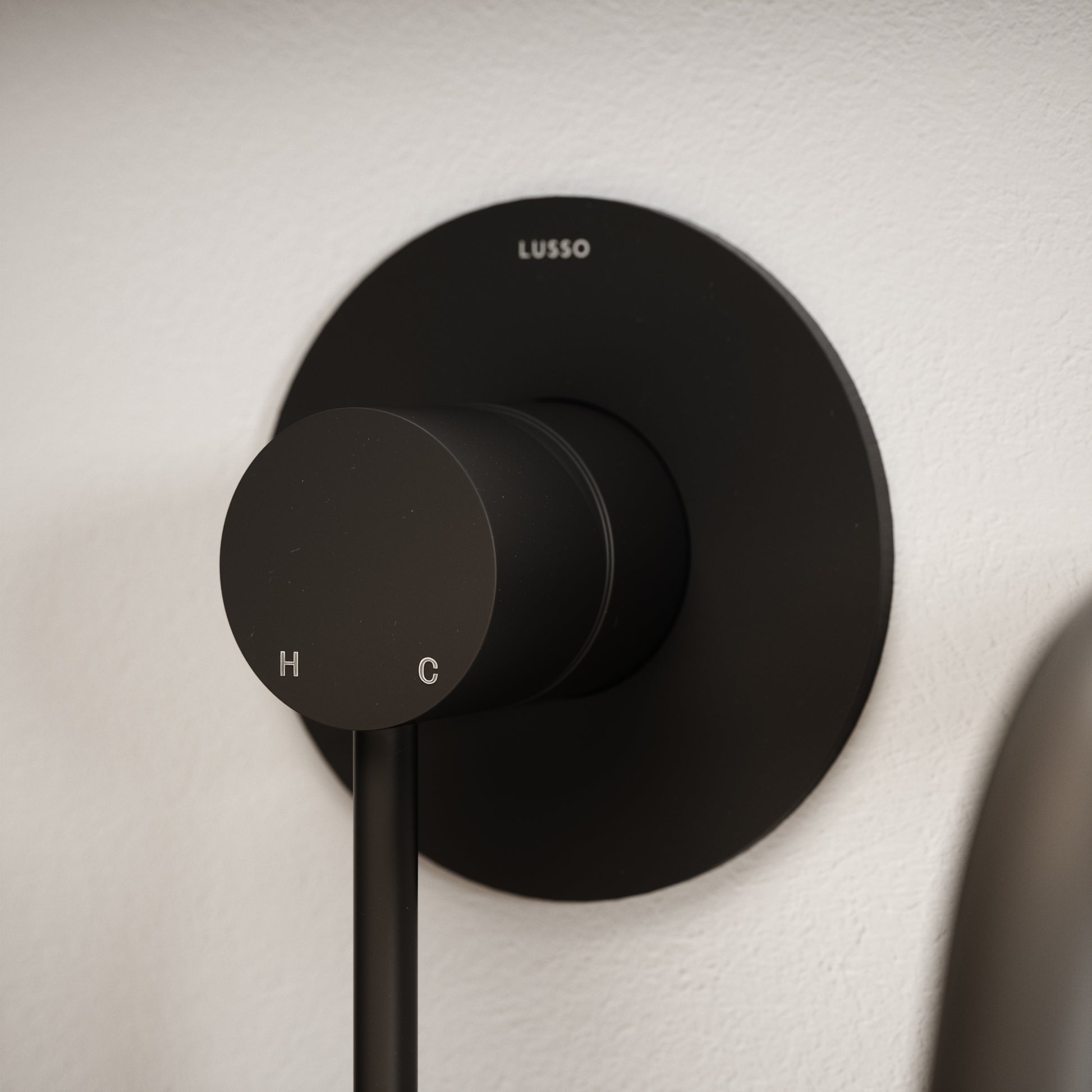 Luxe Wall Mounted Bath Mixer Tap Matte Black