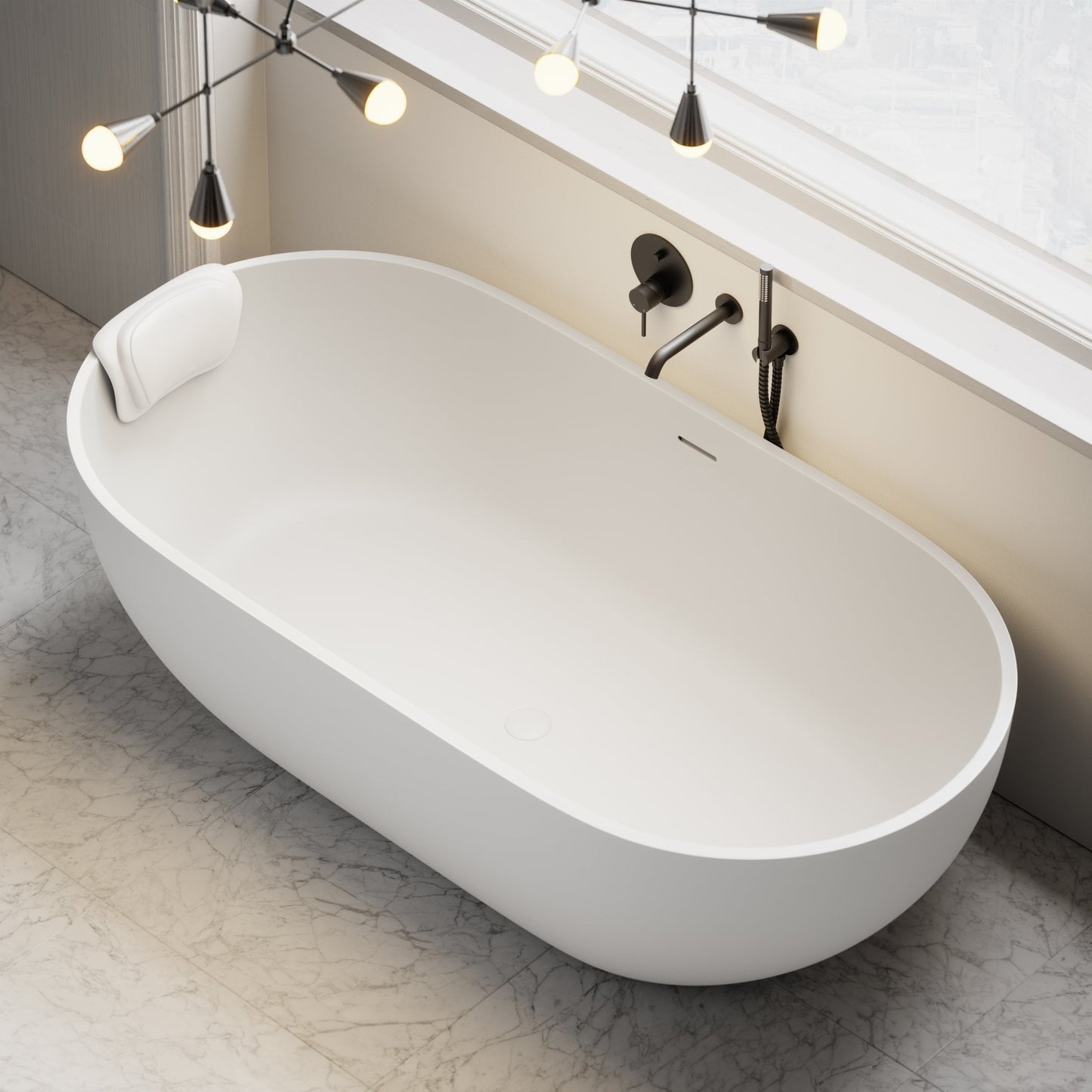 Luxury Soft White Bath Headrest Pillow