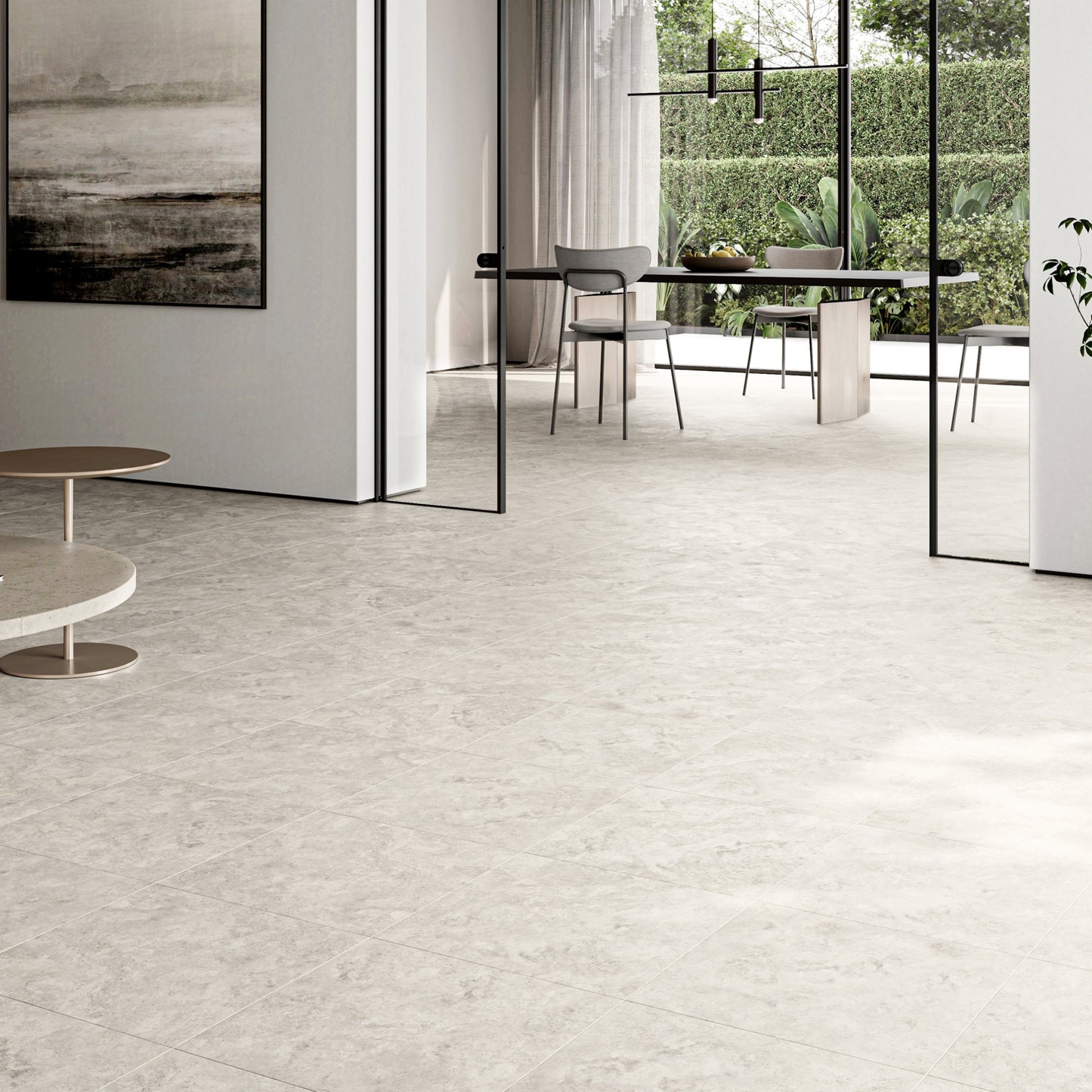 Manzoni Stone Beige Travertine Porcelain Wall or Floor Tile 600 x 600mm
