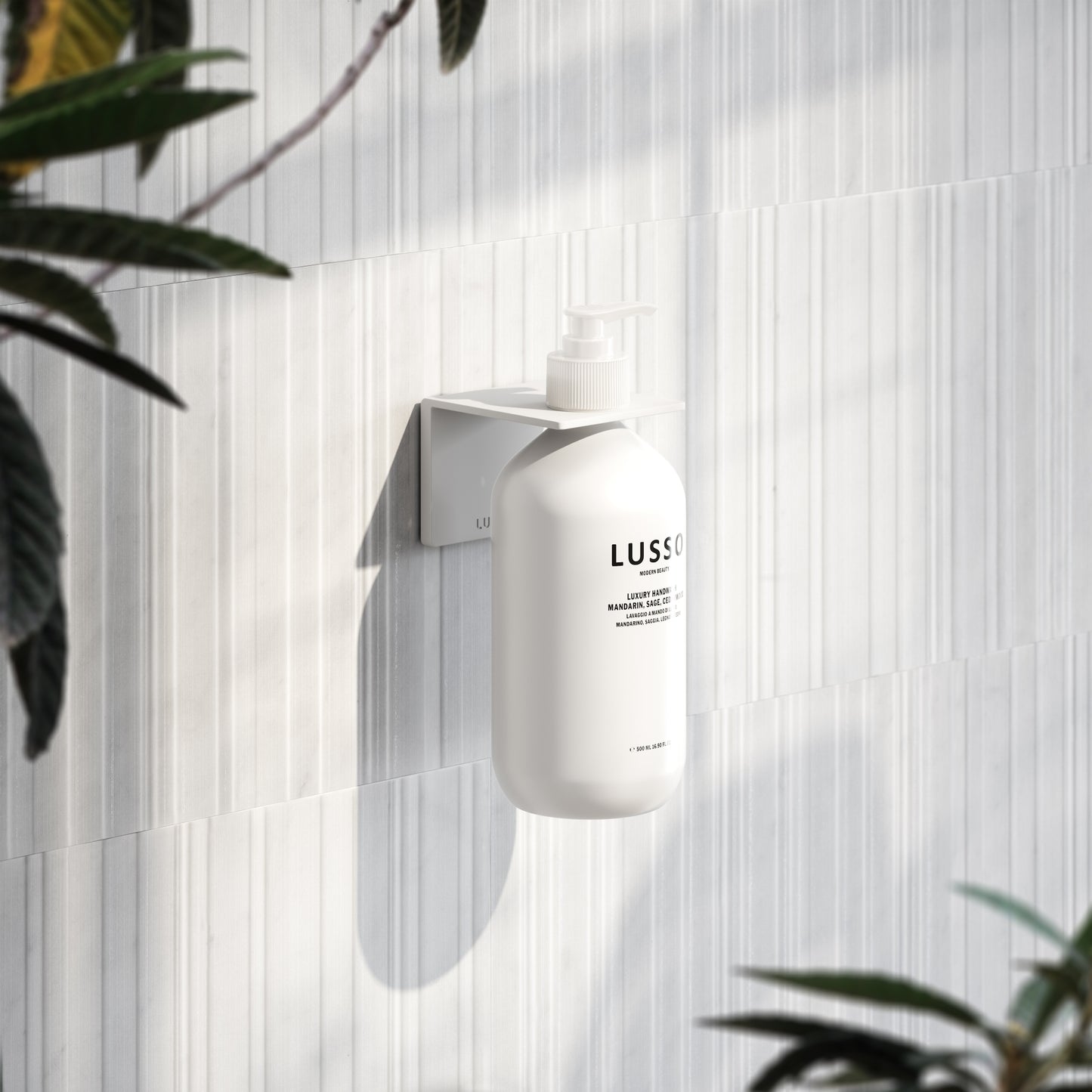 Matte White Soap Dispenser Wall Bracket