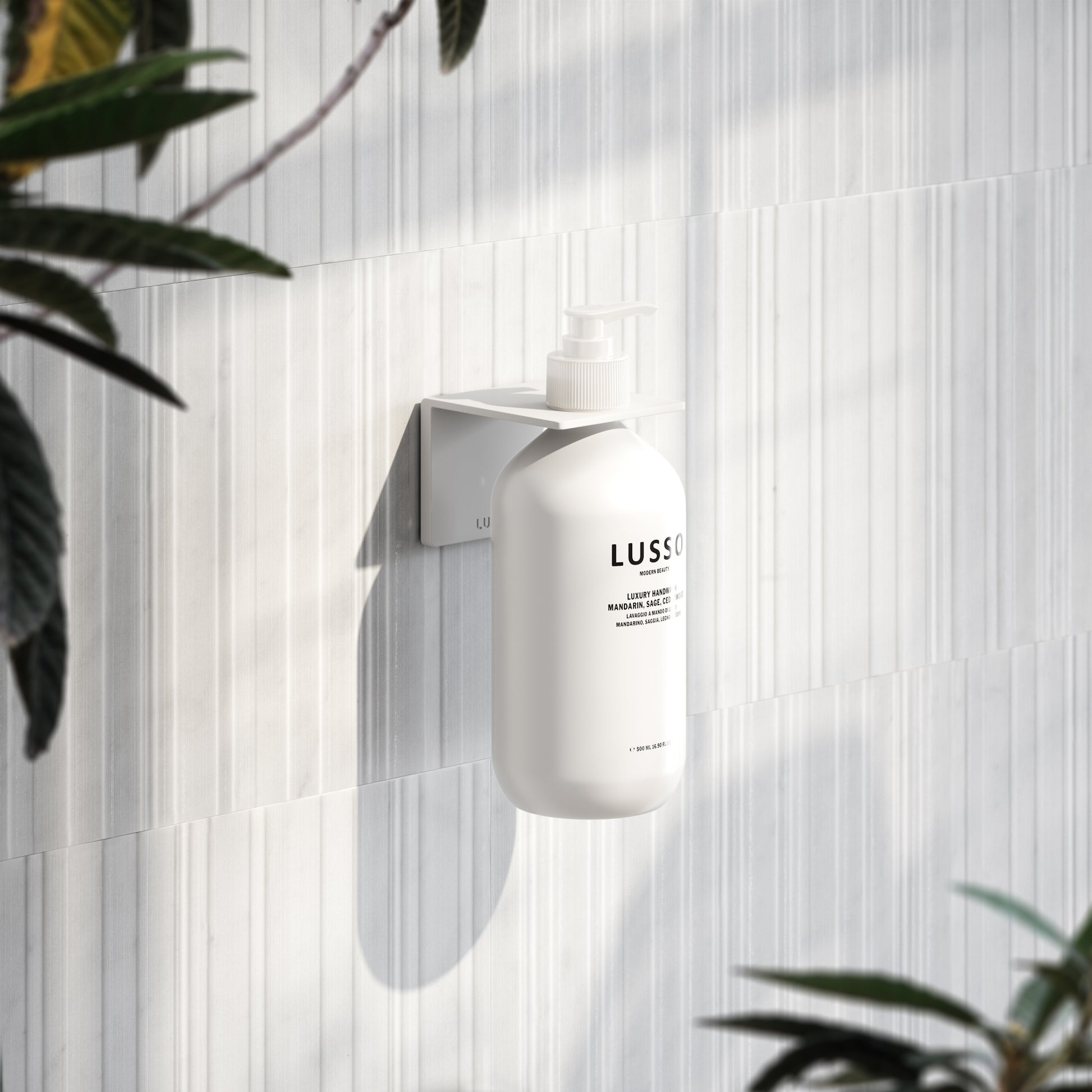 Matte White Soap Dispenser Wall Bracket