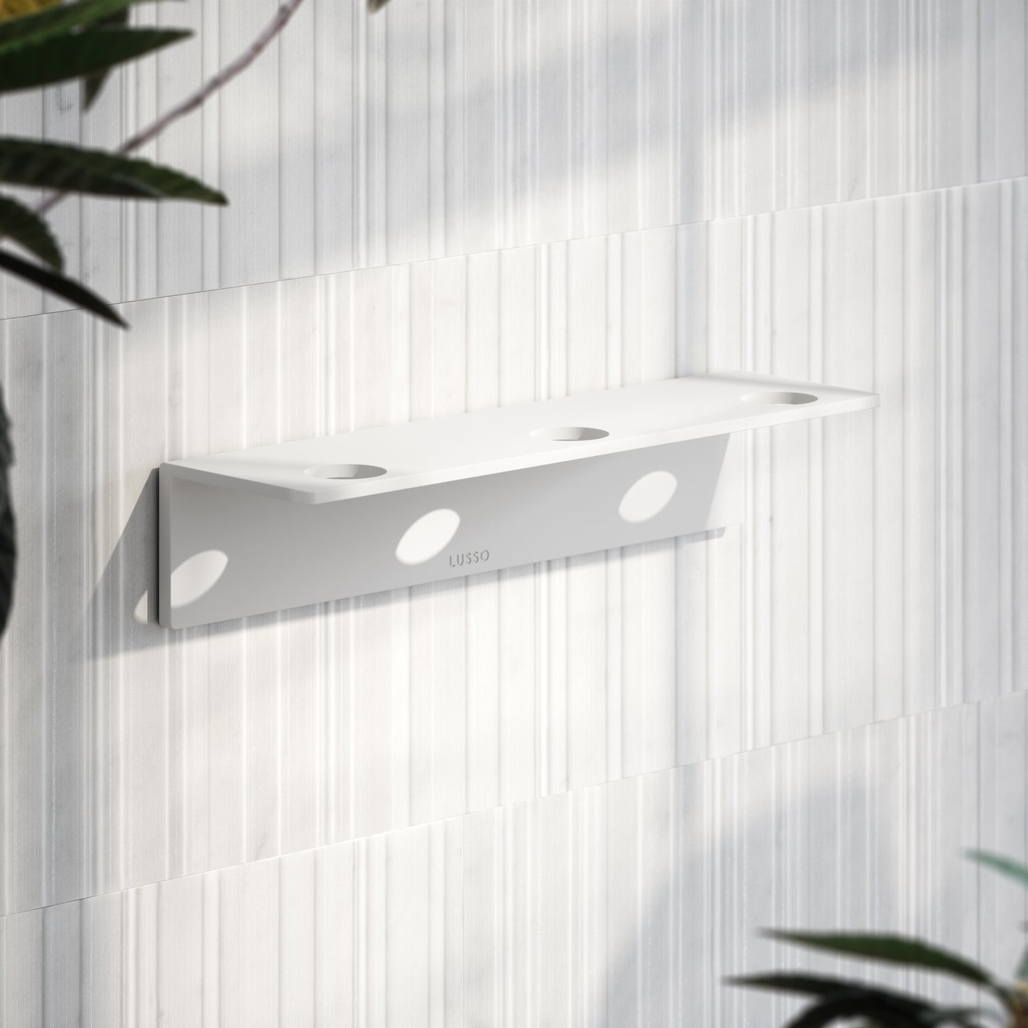 Matte White Triple Soap Dispenser Wall Bracket