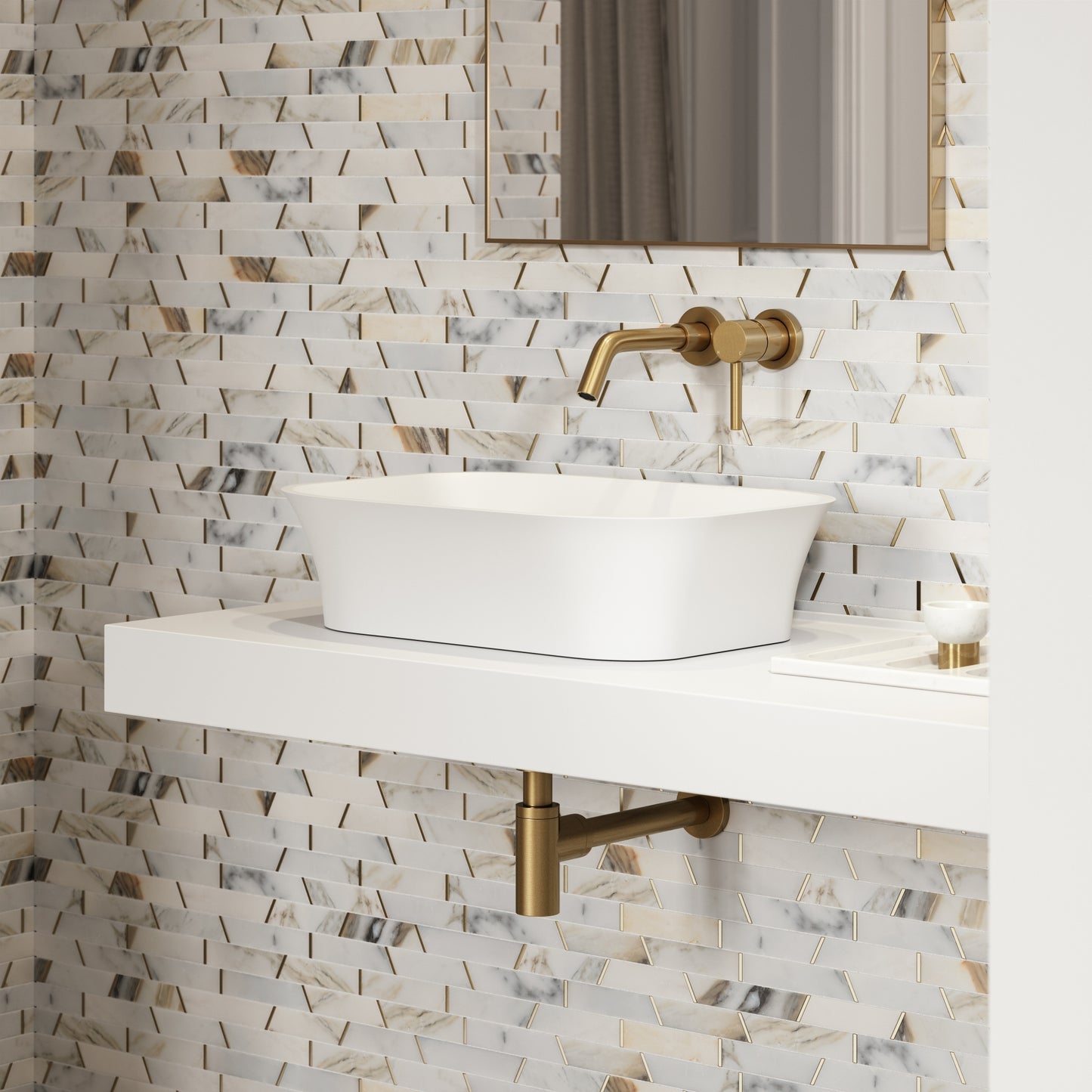 Maya Countertop Stone Basin 550mm