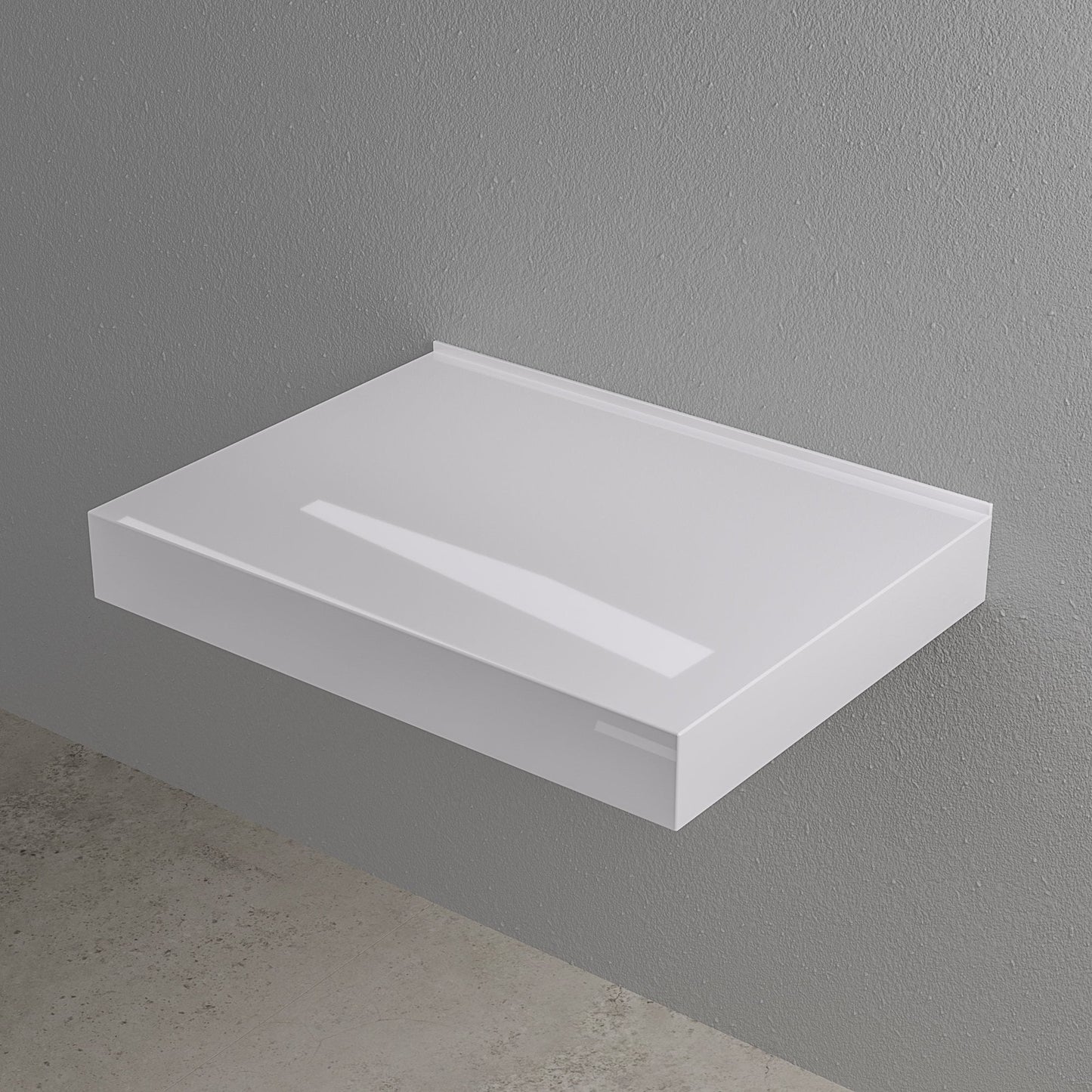 Maya Stone Basin 550mm & Stone Wall Hung Countertop Basin Shelf Set