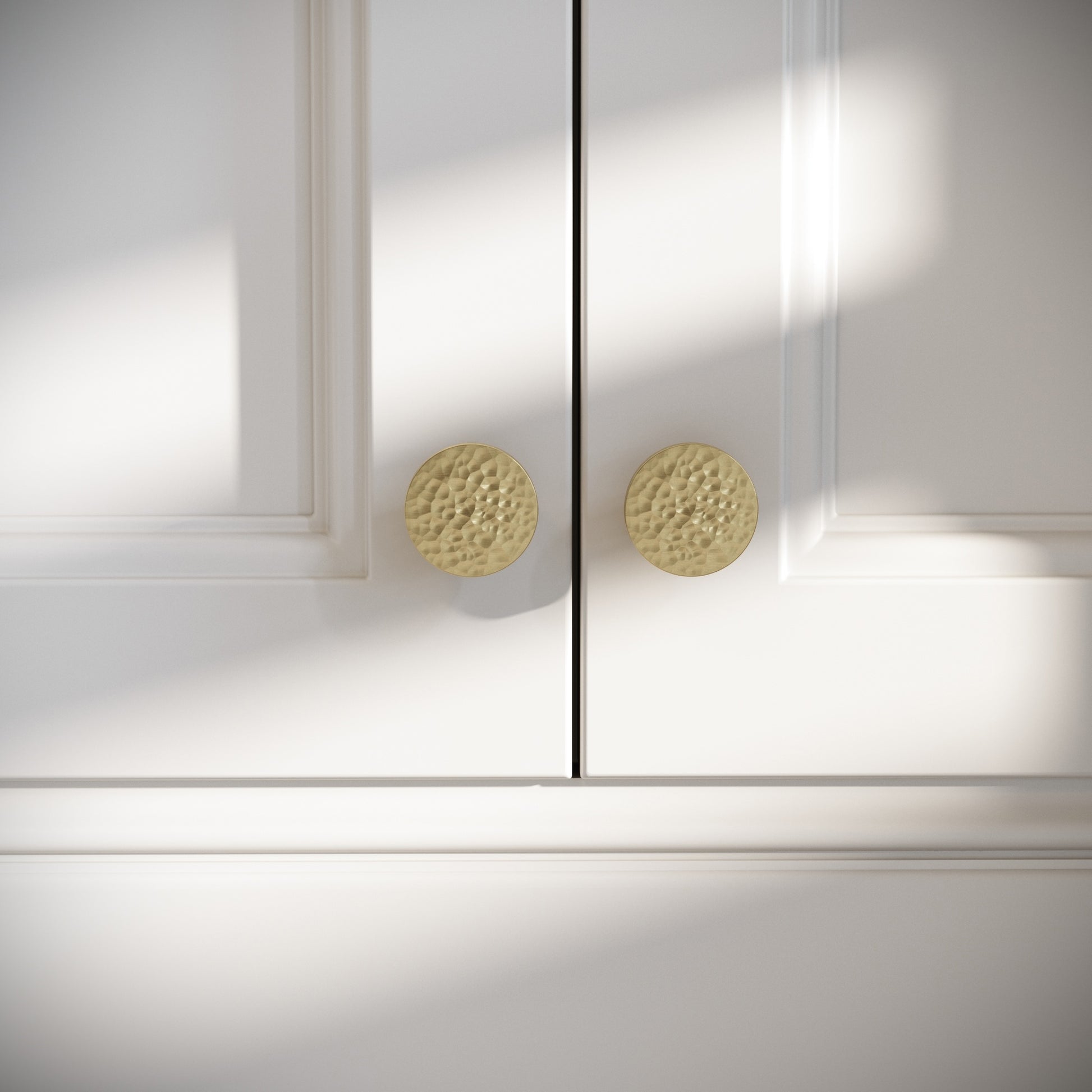 Mayfair Brushed Gold Hammered Cabinet Knobs