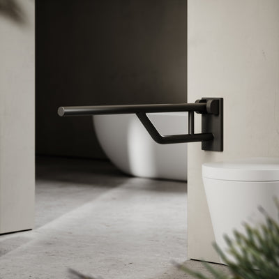 Mayfair Matte Black Hinged Support Rail 800mm