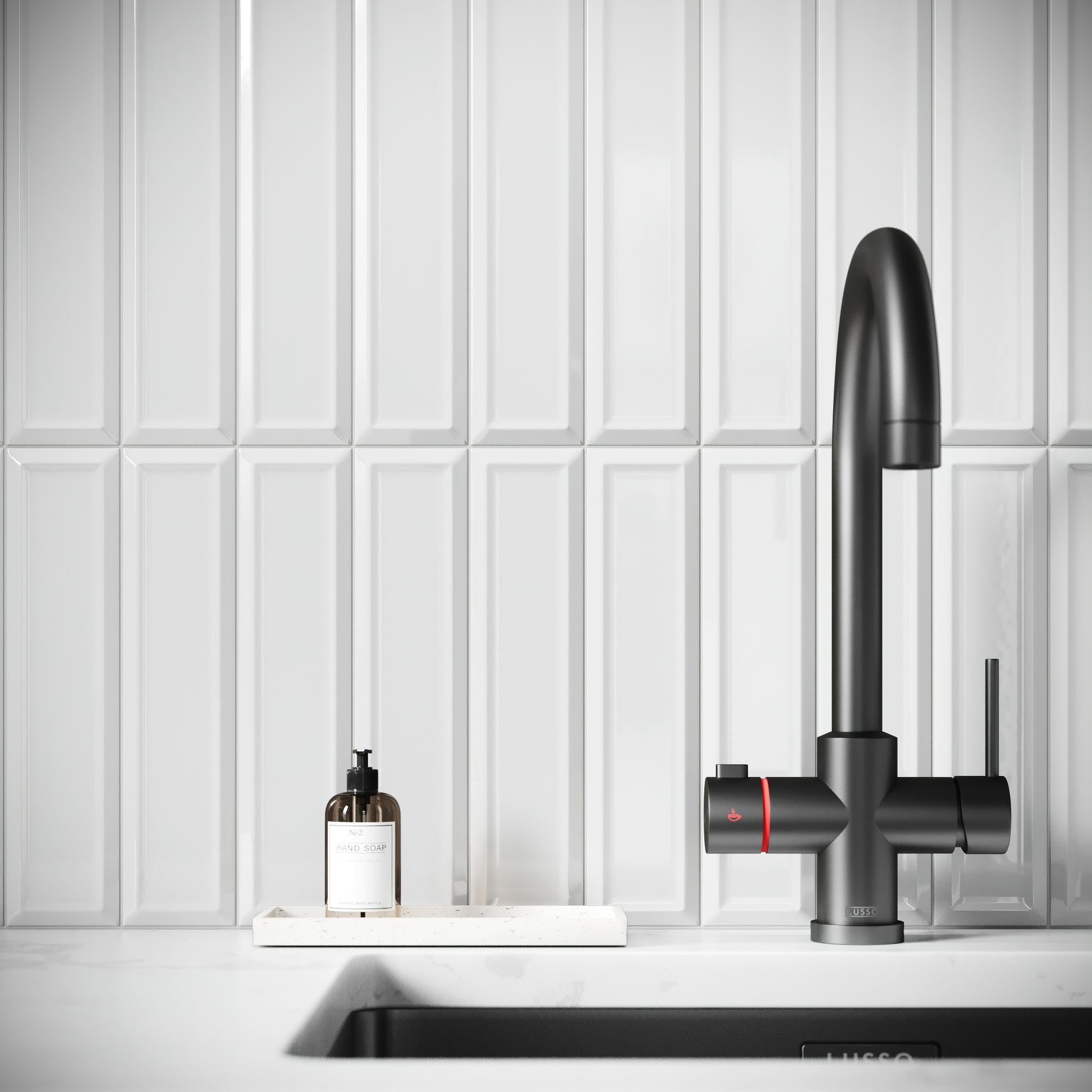 Metro Diamond White Glazed Porcelain Bevelled Wall Tile