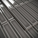 Metro Stirling Grey Glazed Porcelain Bevelled Wall Tile 68 x 280mm