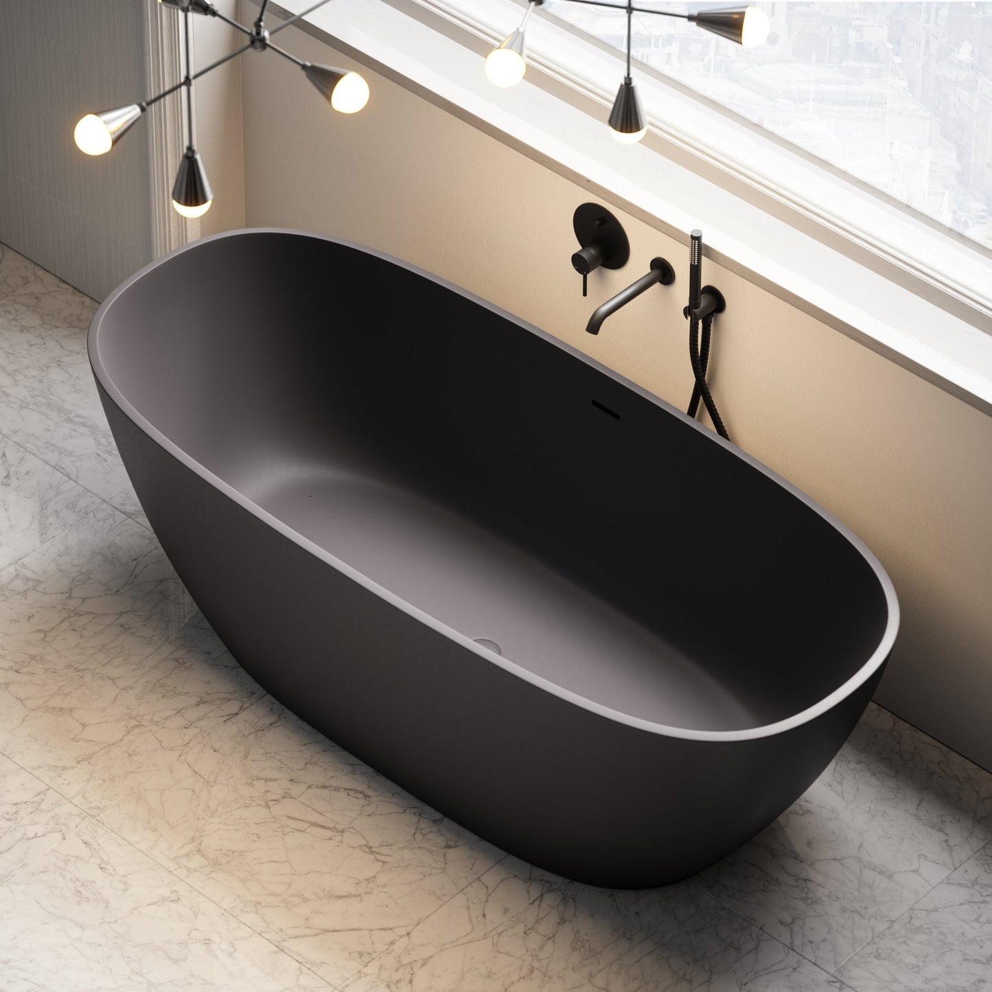 Monaco Charcoal Freestanding Stone Bath 1700mm