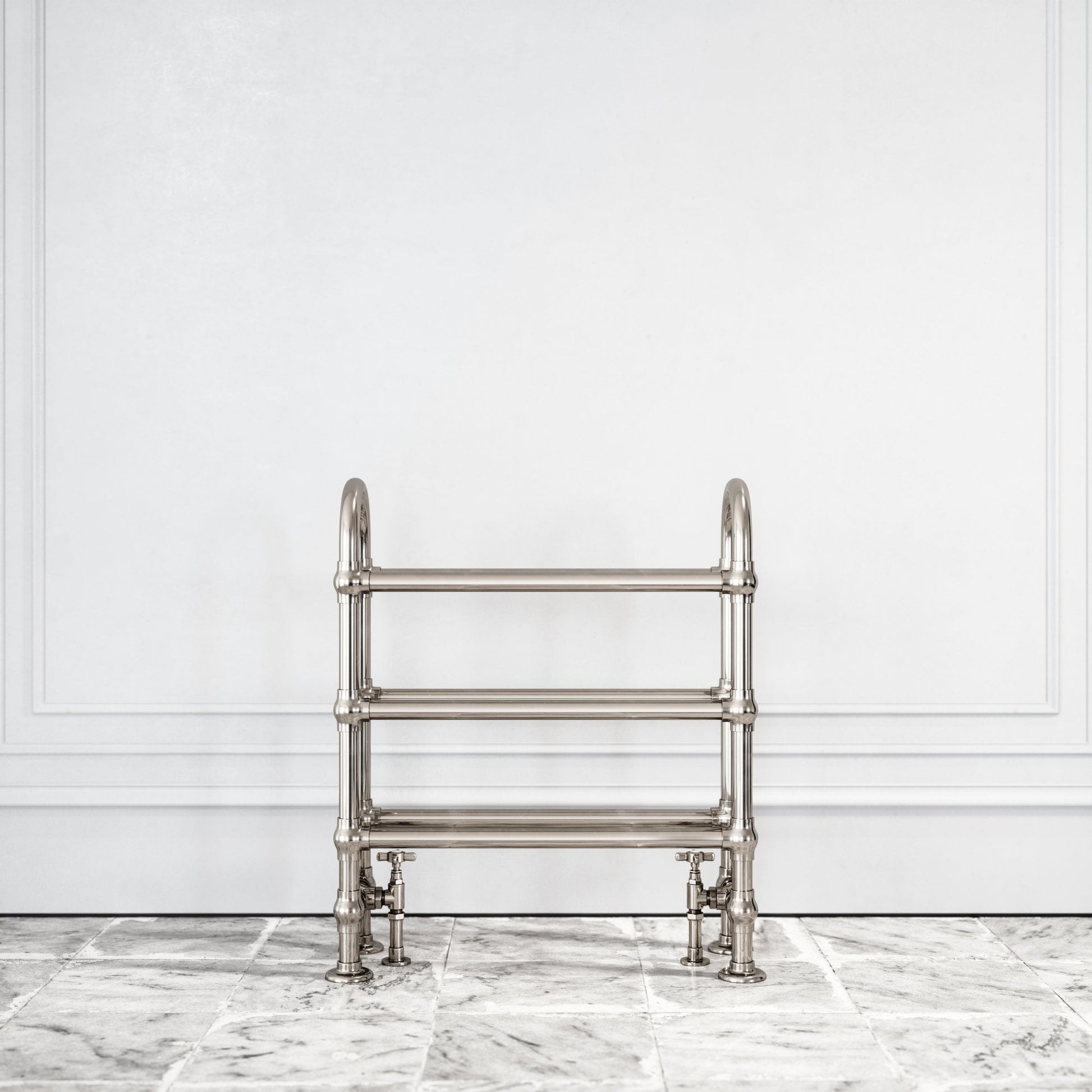 Montpelier Floor Mounted Traditional Towel Warmer Radiator Polished Nickel