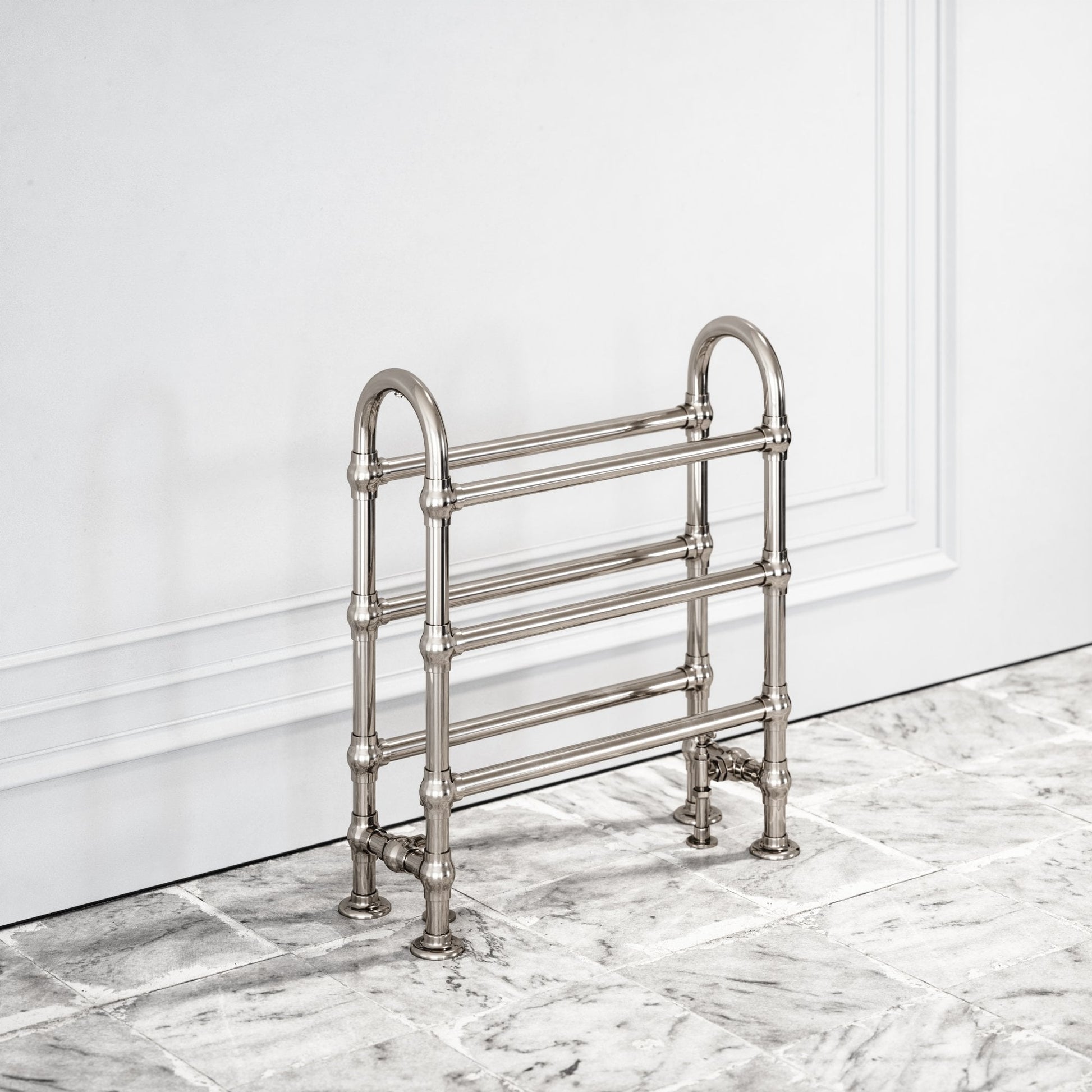 Montpelier Floor Mounted Traditional Towel Warmer Radiator Polished Nickel