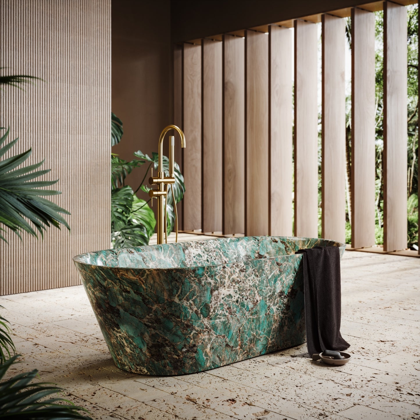Muse Tiffany Marble Freestanding Bath 1700mm