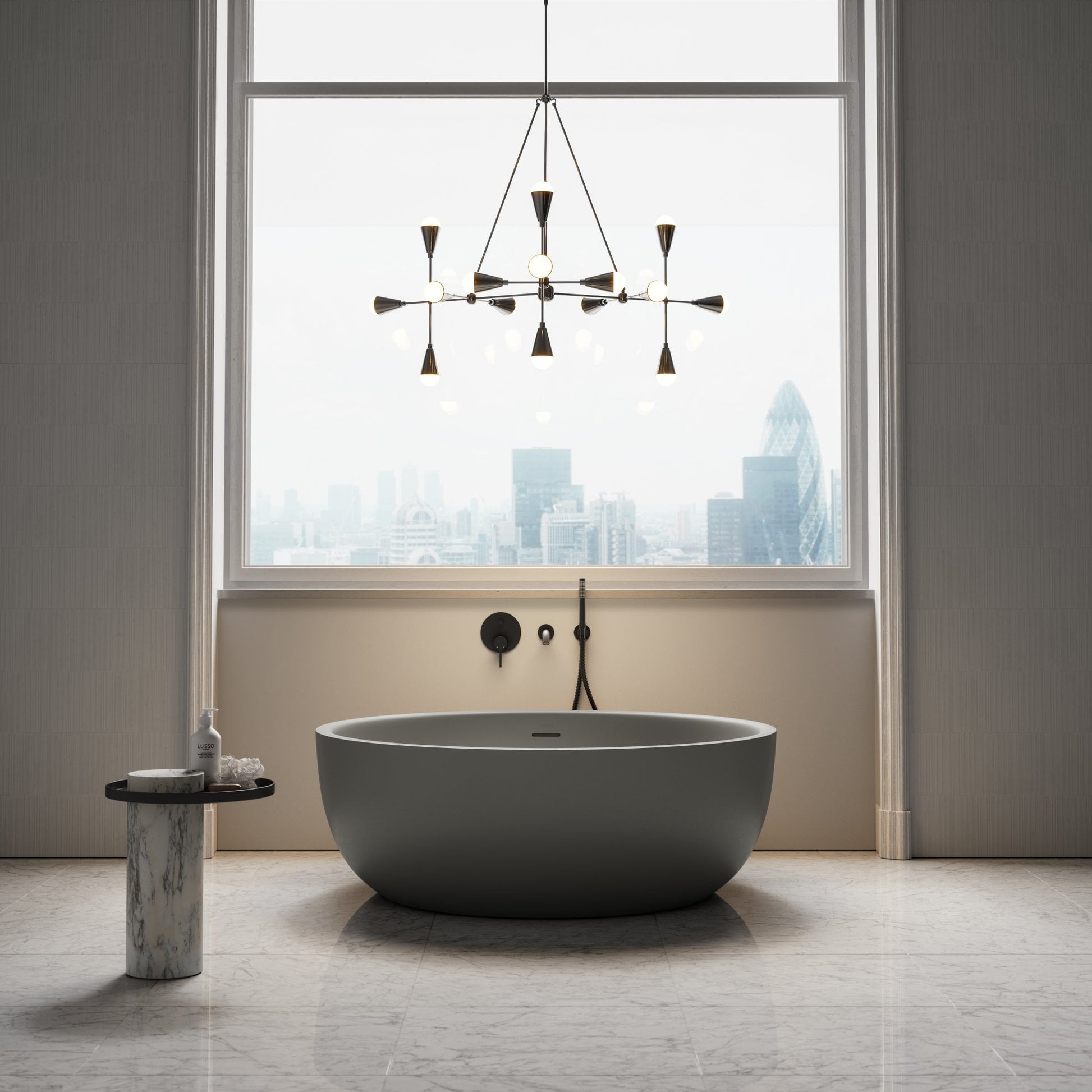 Notion Clay Freestanding Round Stone Bath 1350mm