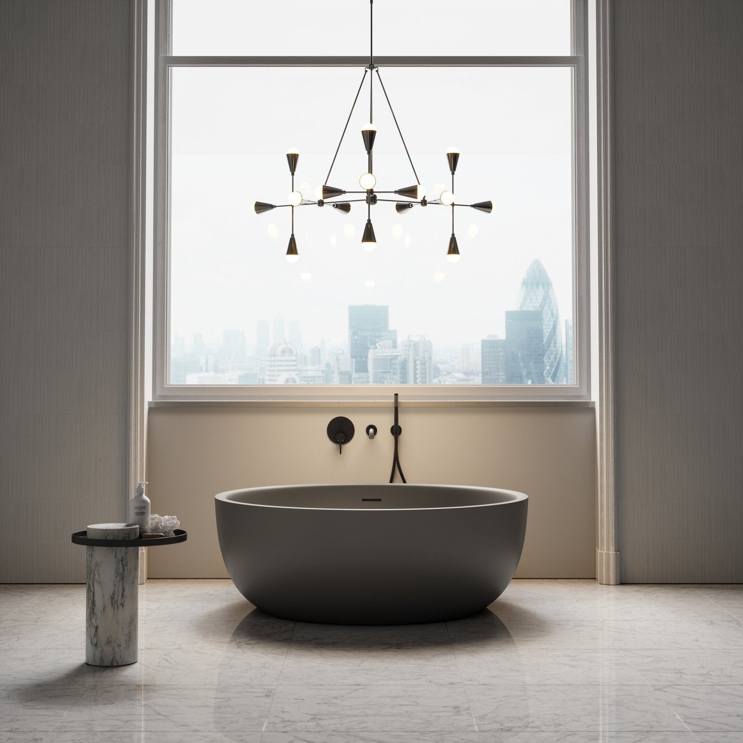 Notion Earth Freestanding Round Stone Bath 1350mm