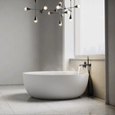 Notion White Freestanding Round Stone Bath 1350mm