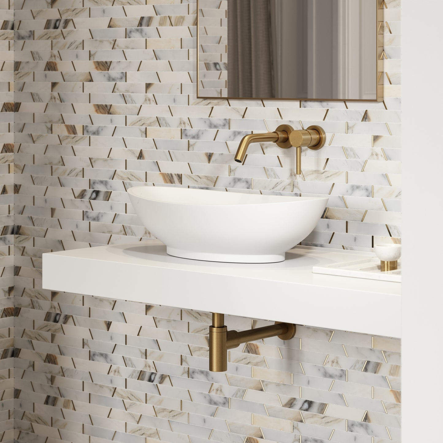 Oasis Countertop Stone Basin 600mm
