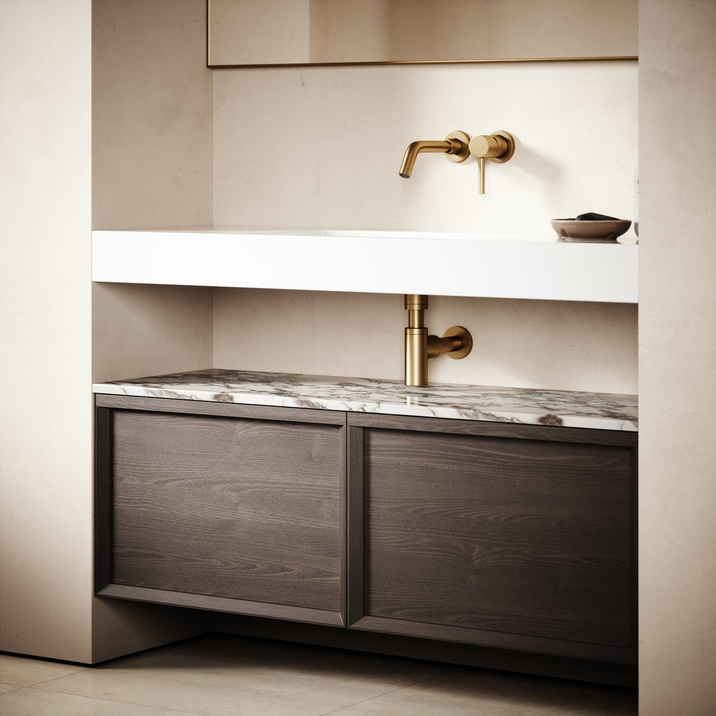 Palermo Grey Oak Vanity Unit 1200mm