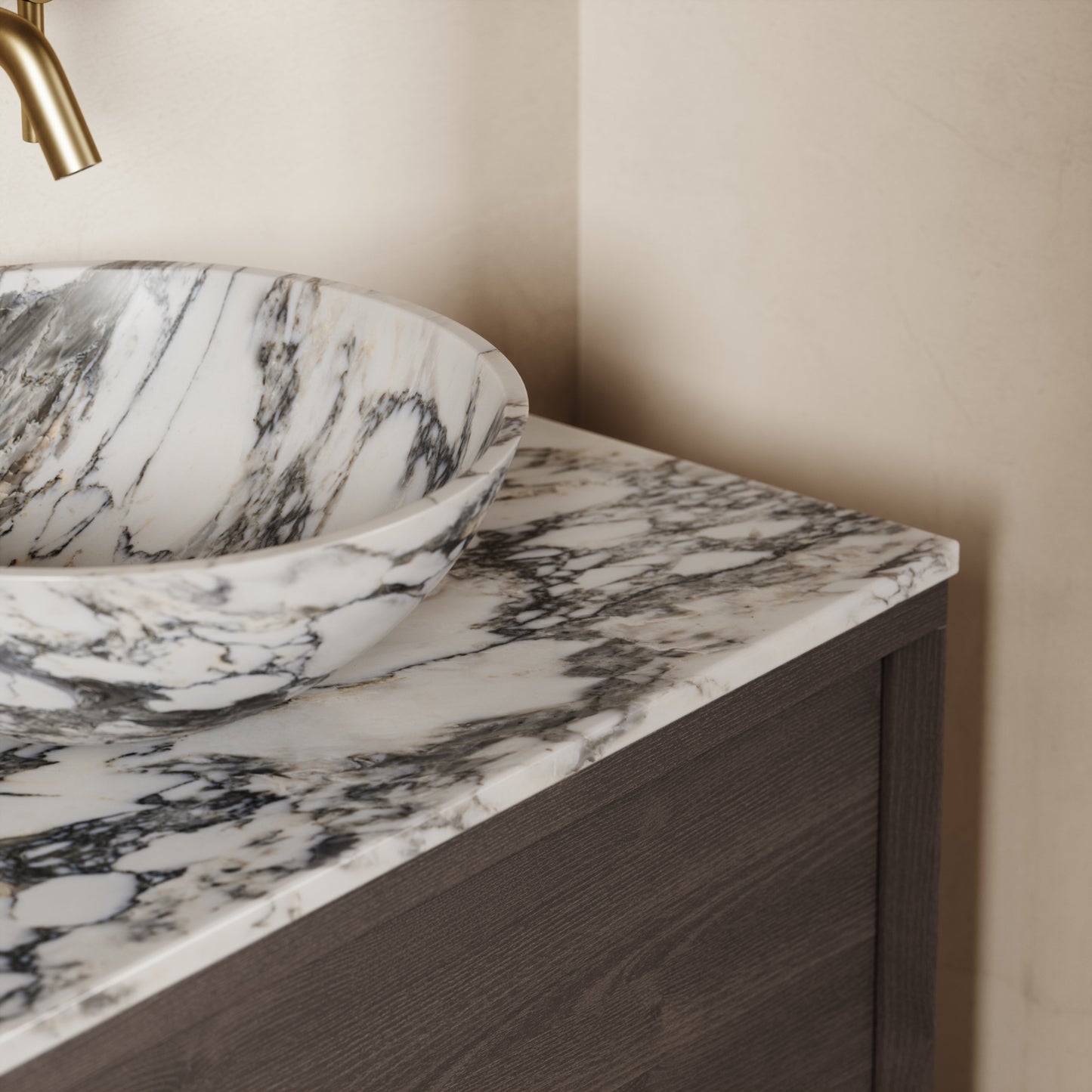 Palermo Grey Oak Vanity Unit 800mm