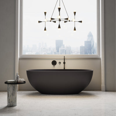 Picasso Charcoal Freestanding Stone Bath 1650mm