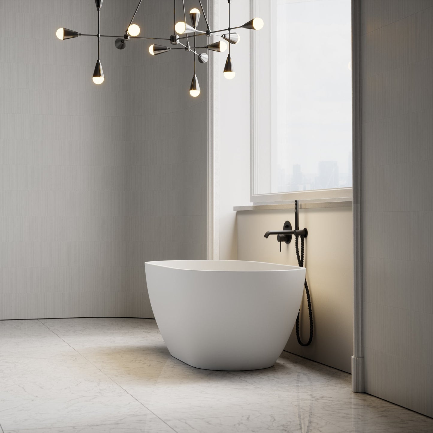 Picasso Compact Freestanding Stone Bath 1400mm