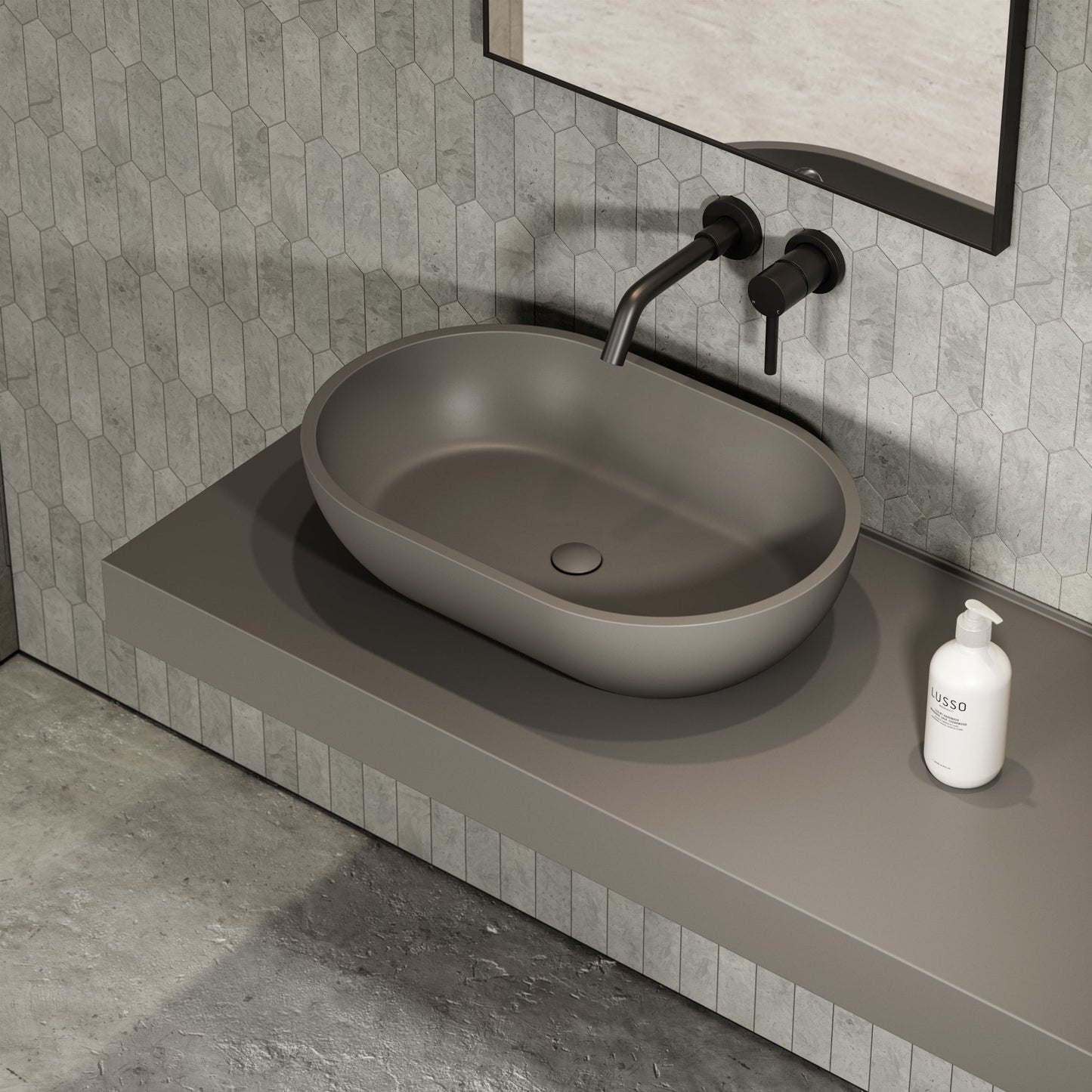 Picasso Earth Countertop Stone Basin 580mm