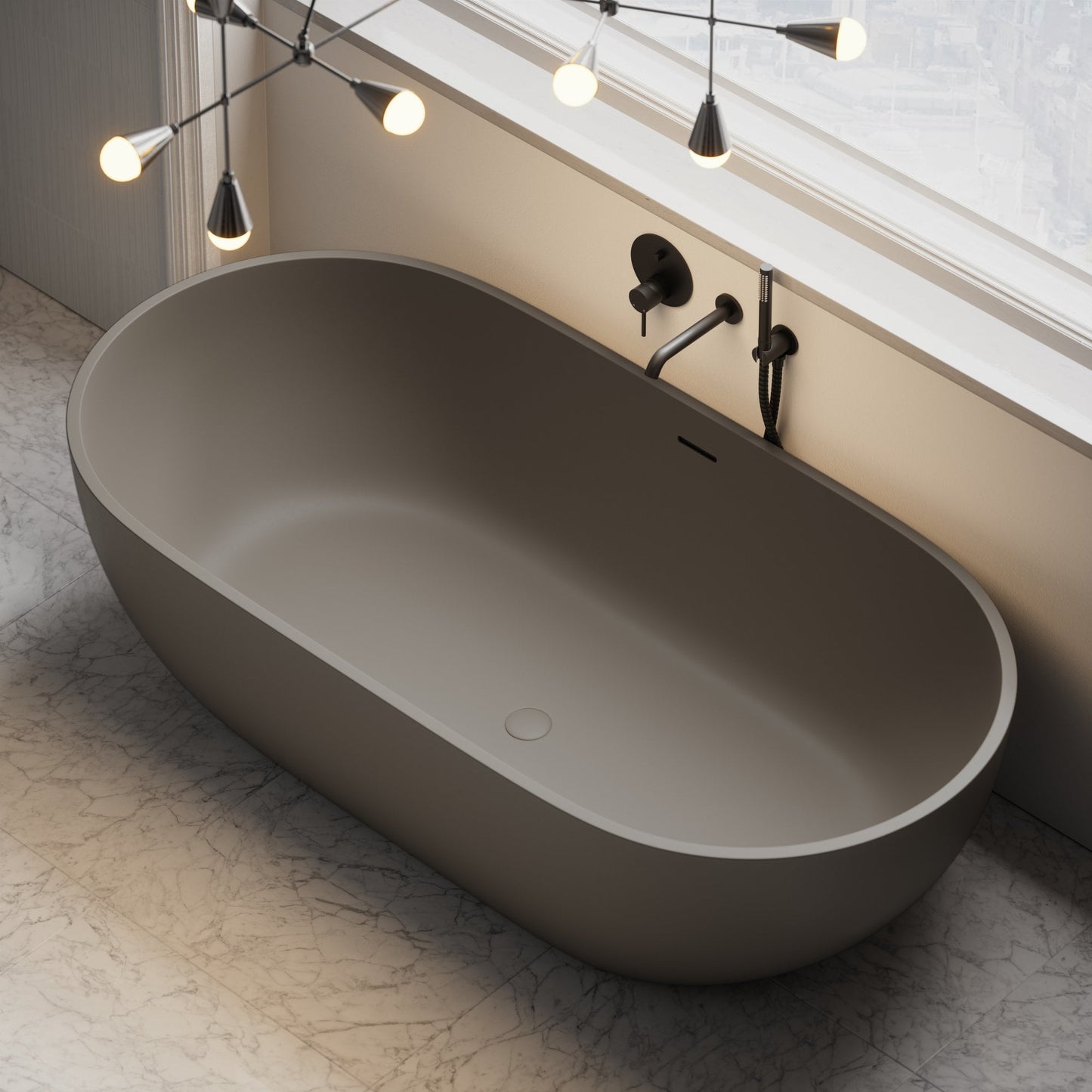 Picasso Earth Freestanding Stone Bath 1780mm