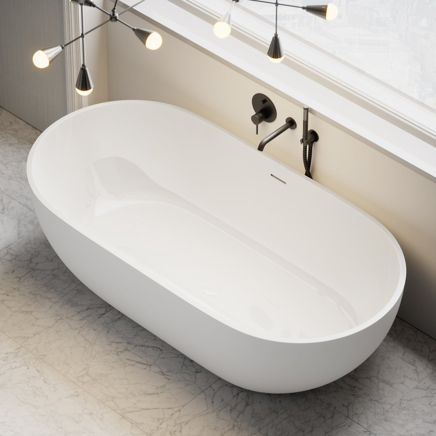 Picasso Freestanding Stone Bath 1780mm