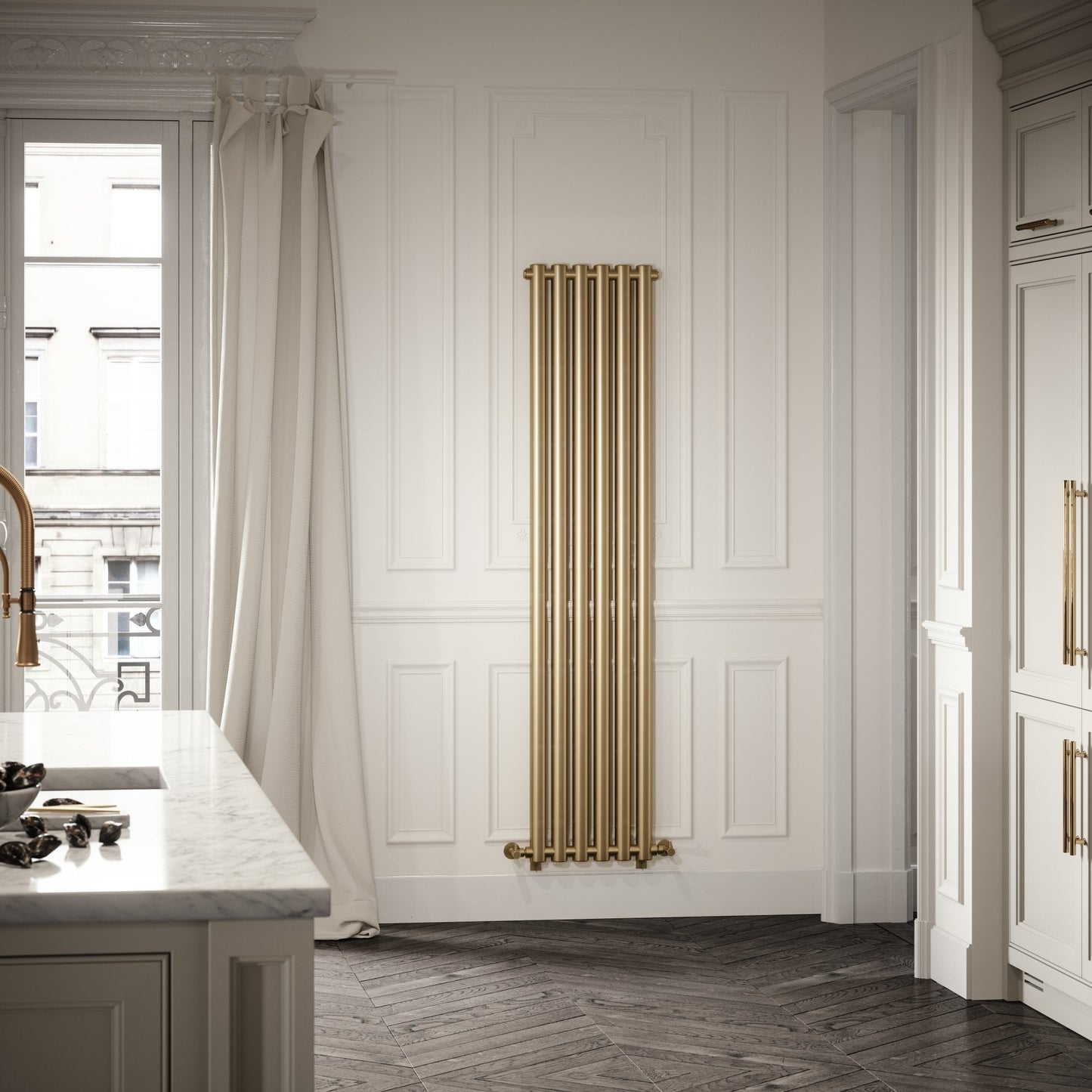 Piolo Brushed Gold Designer Radiator