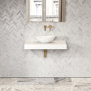 Stone Wall Hung Countertop Basin Shelf (800mm Wide - Matte/Polished White)