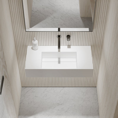 Prisma Wall Hung Stone Basin 800mm