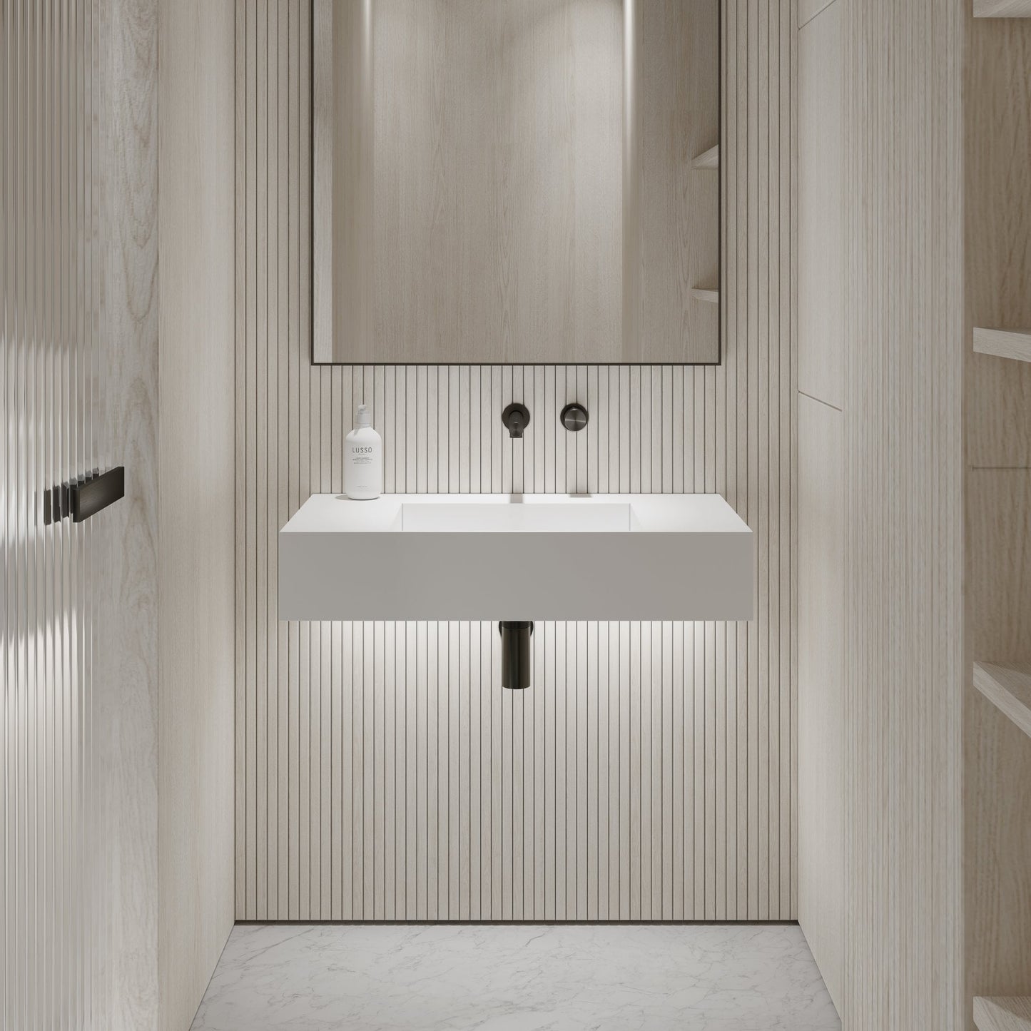 Prisma Wall Hung Stone Basin 800mm