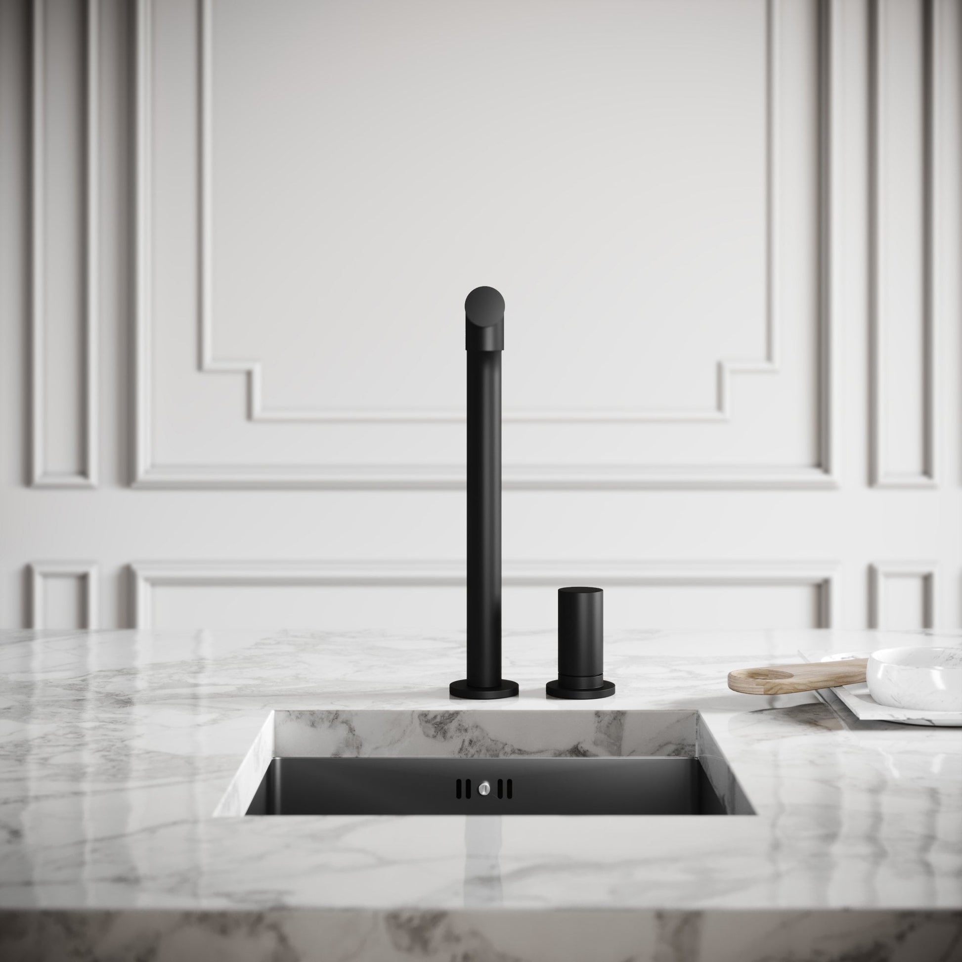 Pure Matte Black Pull Out Swivel Kitchen Tap