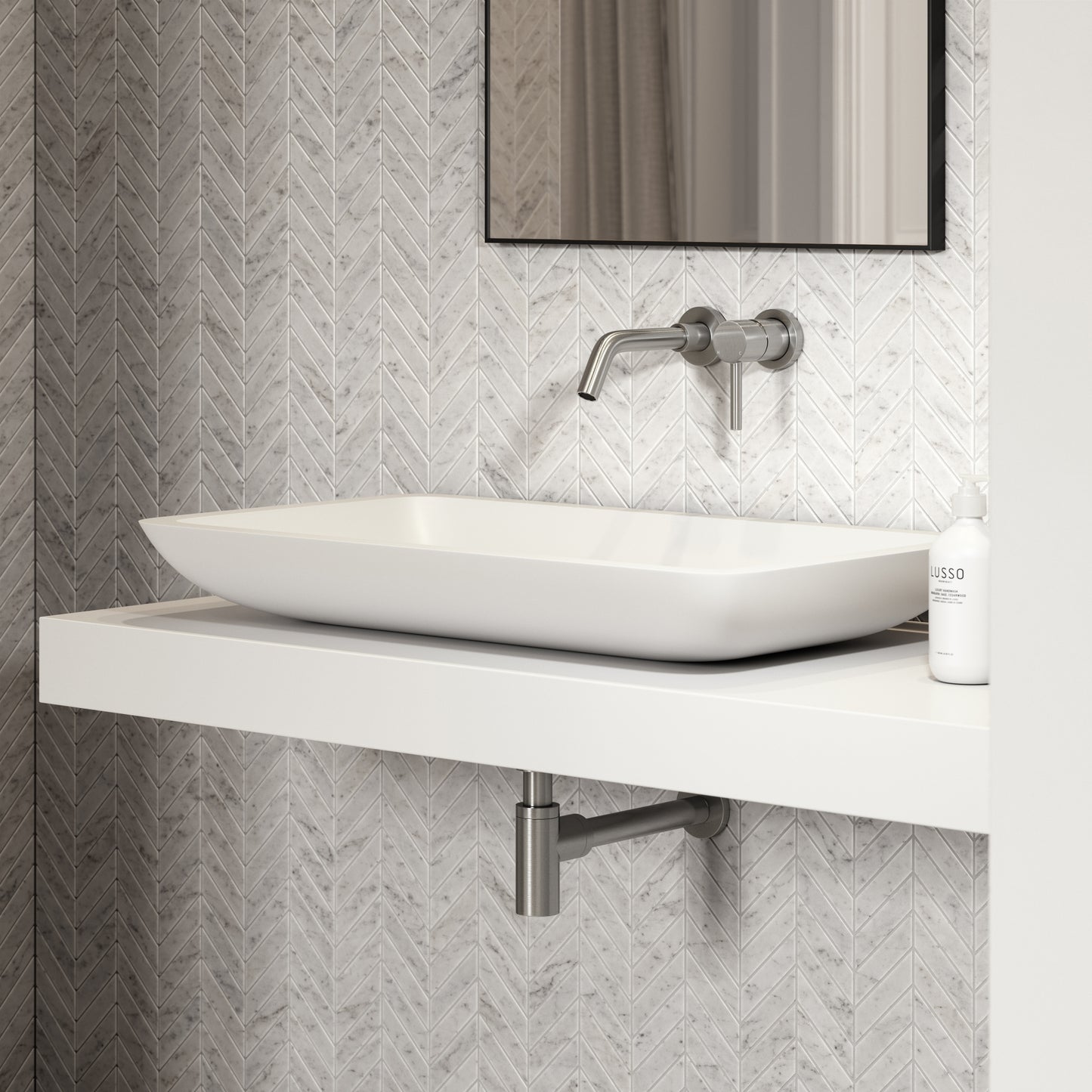 Quadrato Countertop Stone Basin 800mm