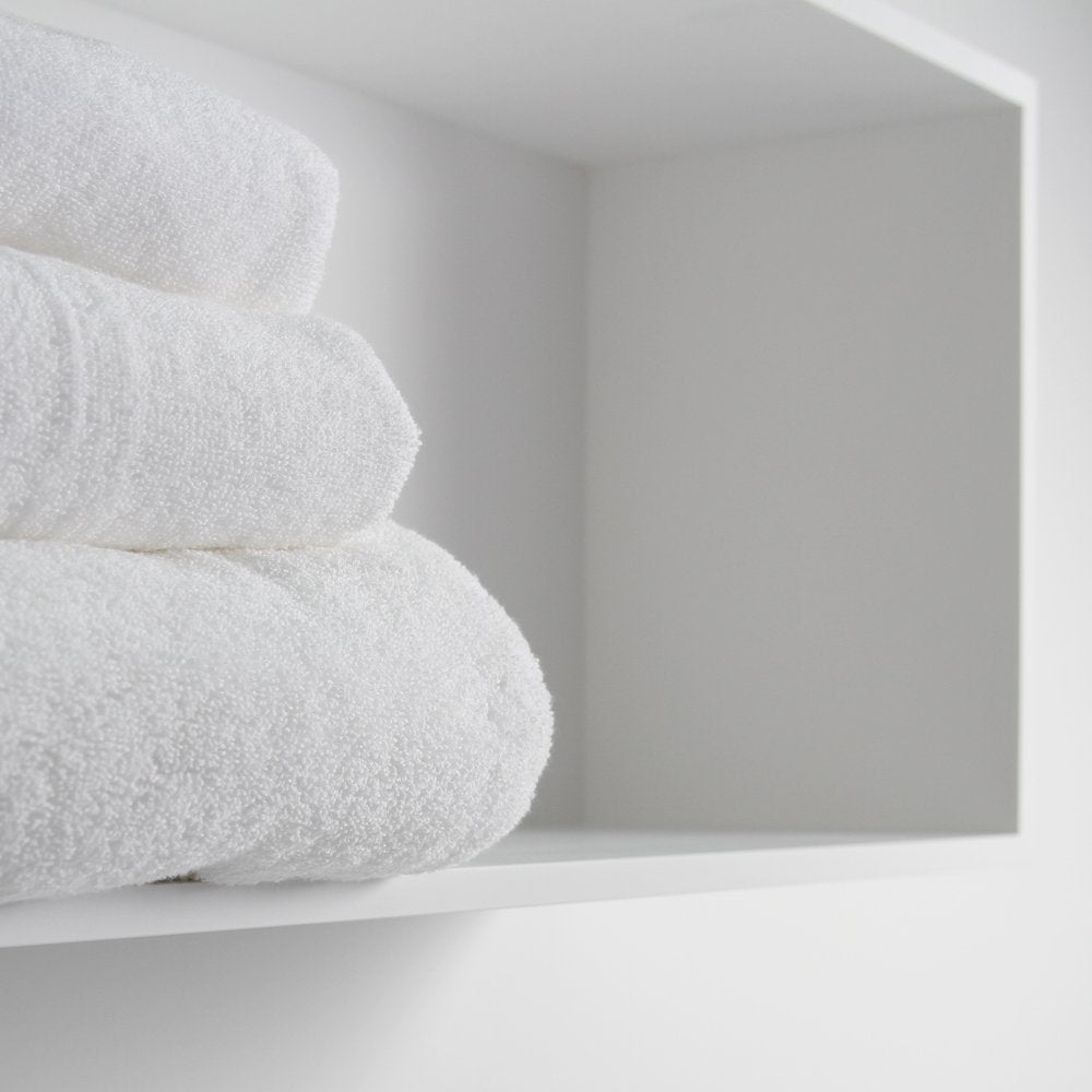 Qube Matte White Stone Square Storage Box 900mm