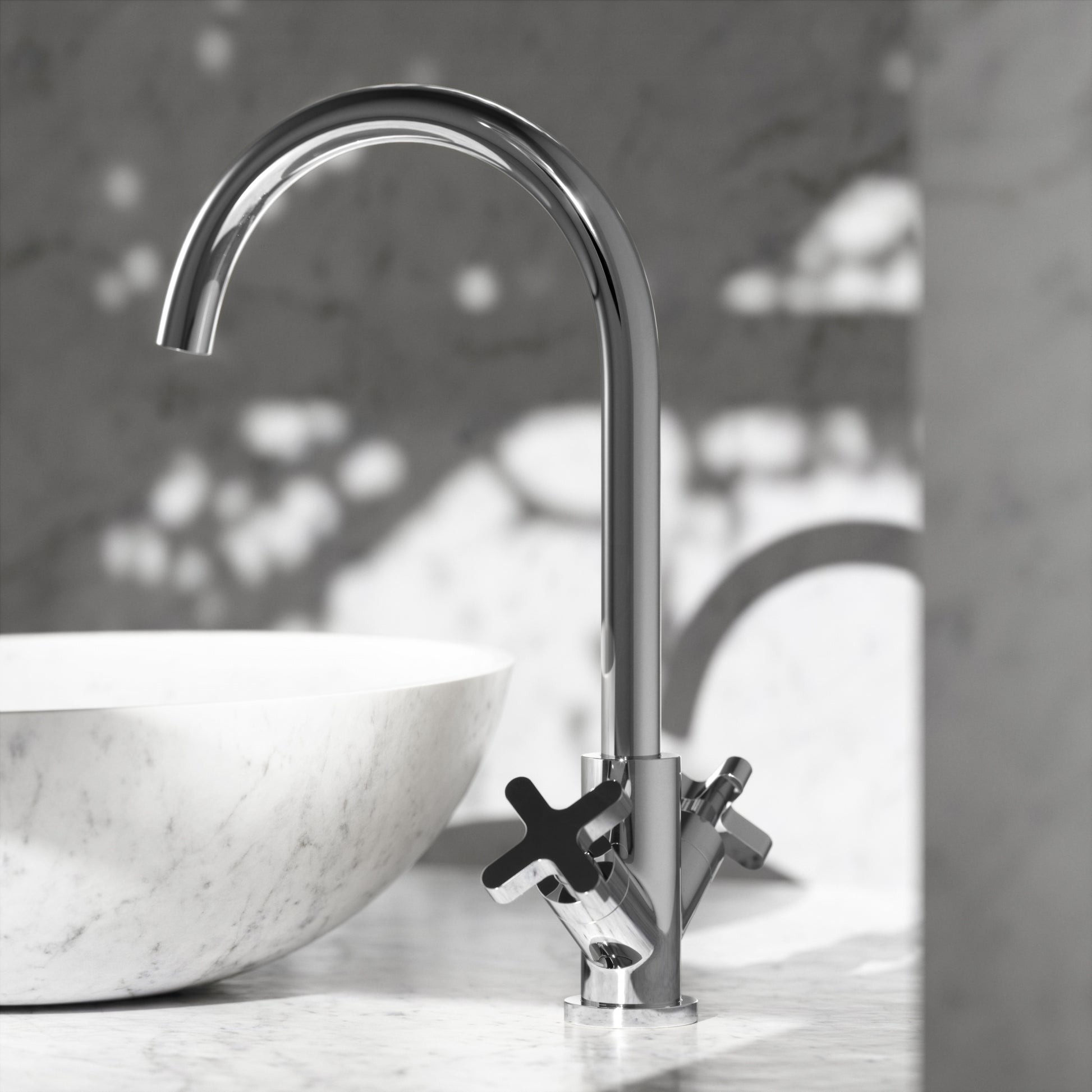 Regal Chrome Crosshead Kitchen Mixer Tap