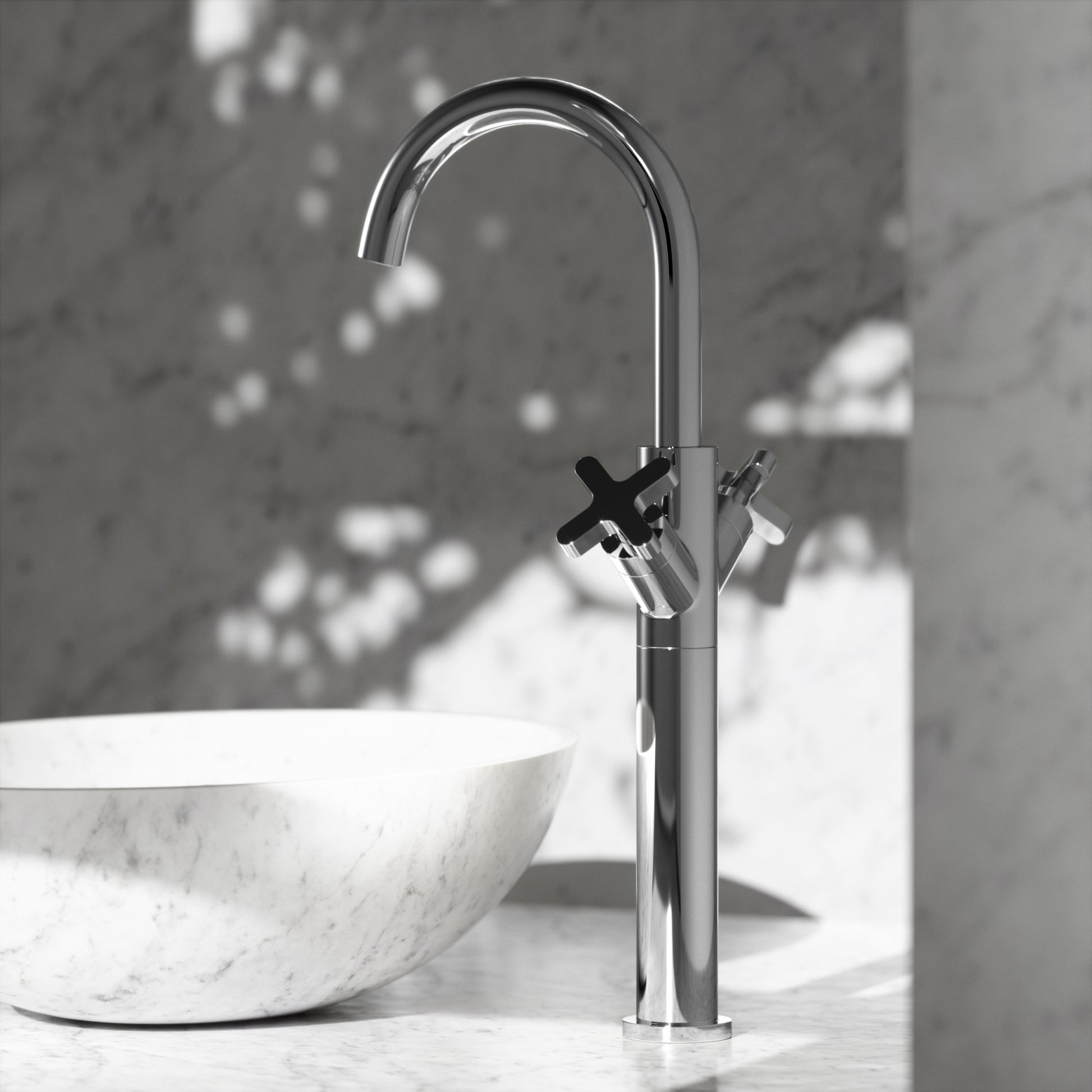 Regal Chrome Crosshead Tall Basin Mixer Tap