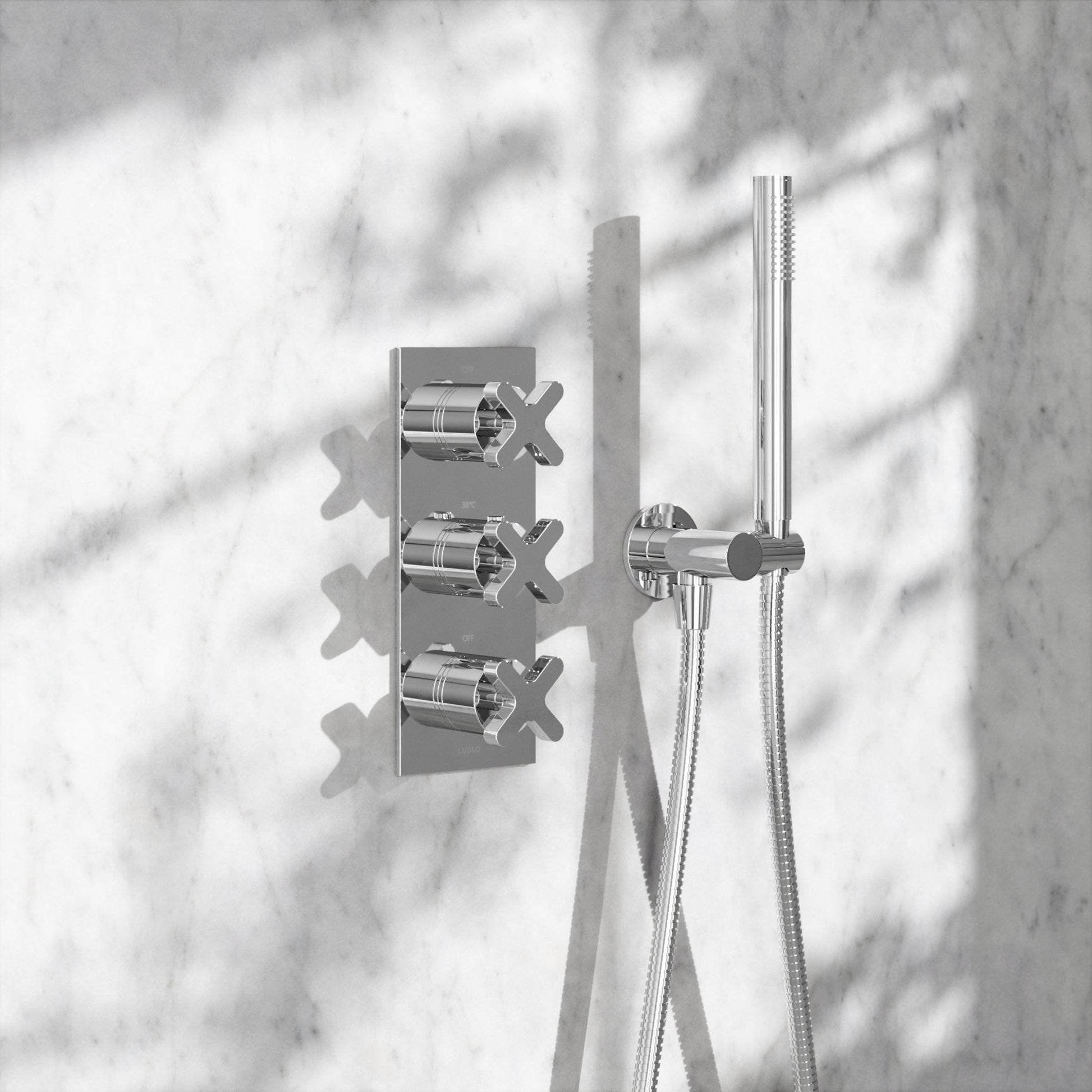 Regal Chrome Crosshead Thermostatic 2-Way Mixer Shower System